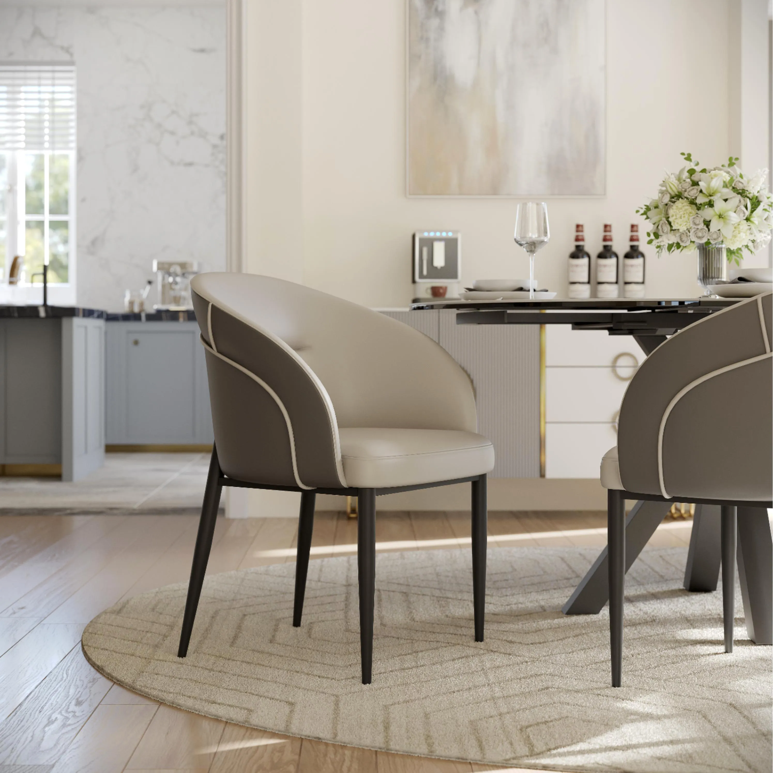 Modern Upholstered Dining Chairs Set of 2 Modern Upholstered Dining Chairs Set of 2