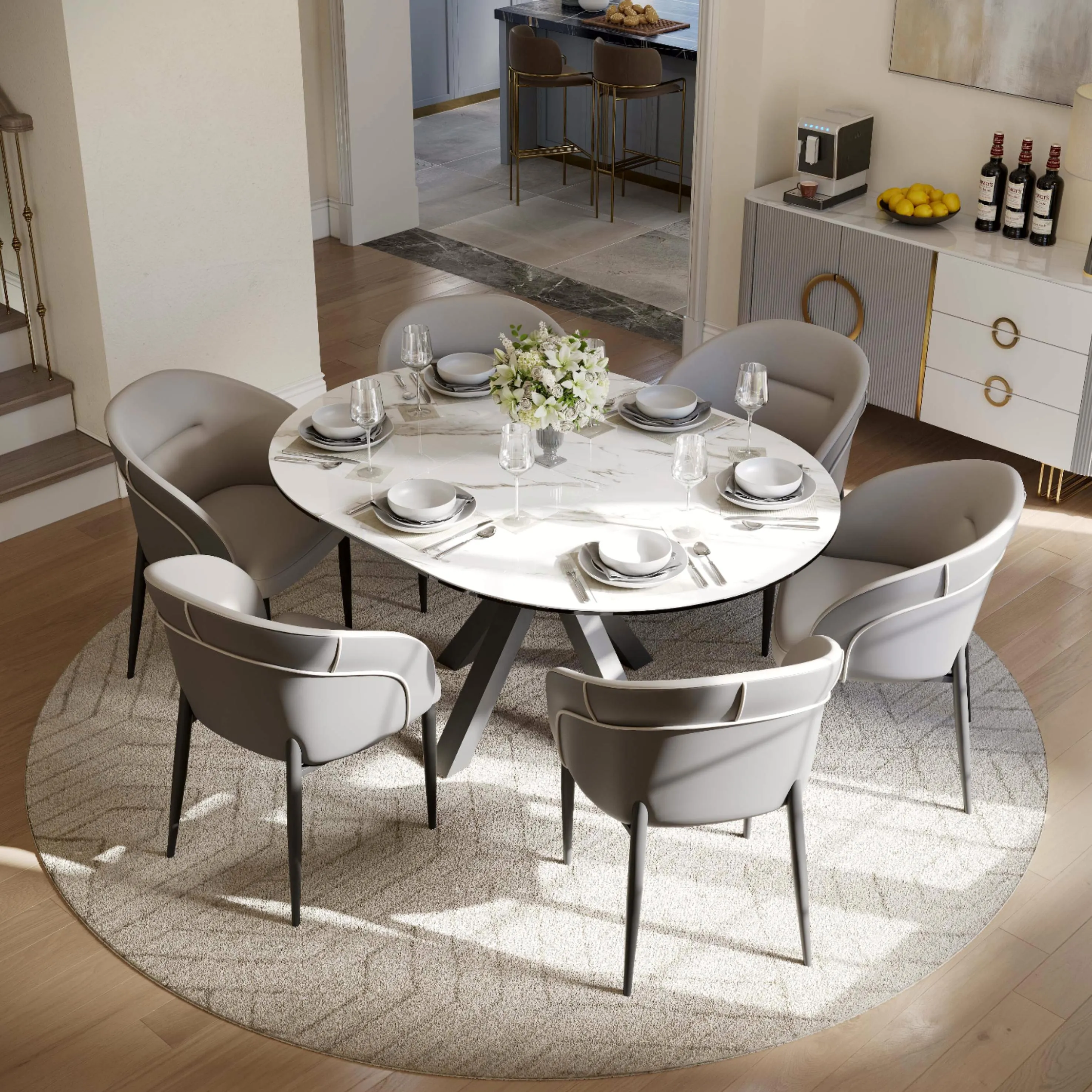 Modern Upholstered Dining Chairs Set of 2 Modern Upholstered Dining Chairs Set of 2