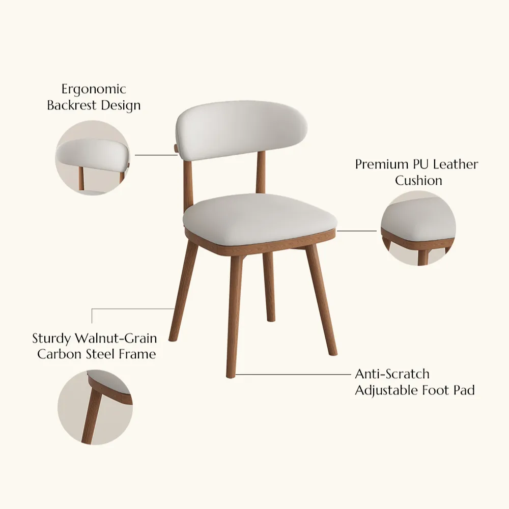 Mid-Century Modern Swivel Upholstered Dining Chairs Set of 2
