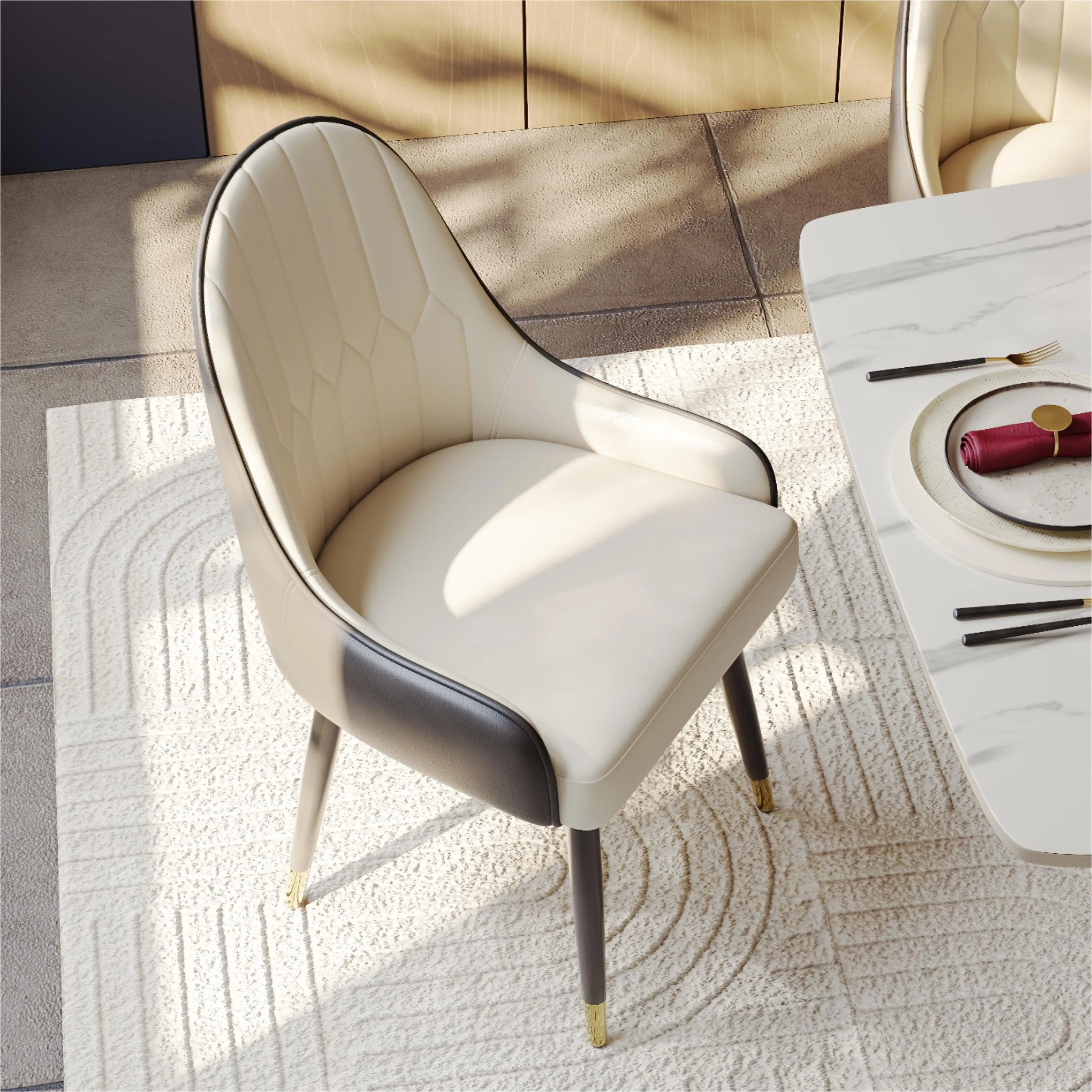 Modern Upholstered Swivel Dining Chairs Set of 2 Modern Upholstered Swivel Dining Chairs Set of 2