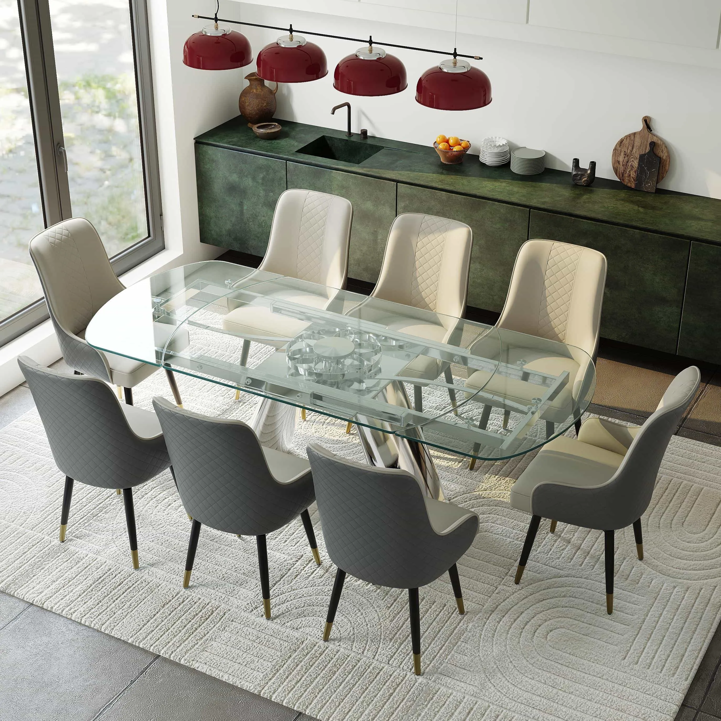 Modern Upholstered Swivel Dining Chairs Set of 2 Modern Upholstered Swivel Dining Chairs Set of 2