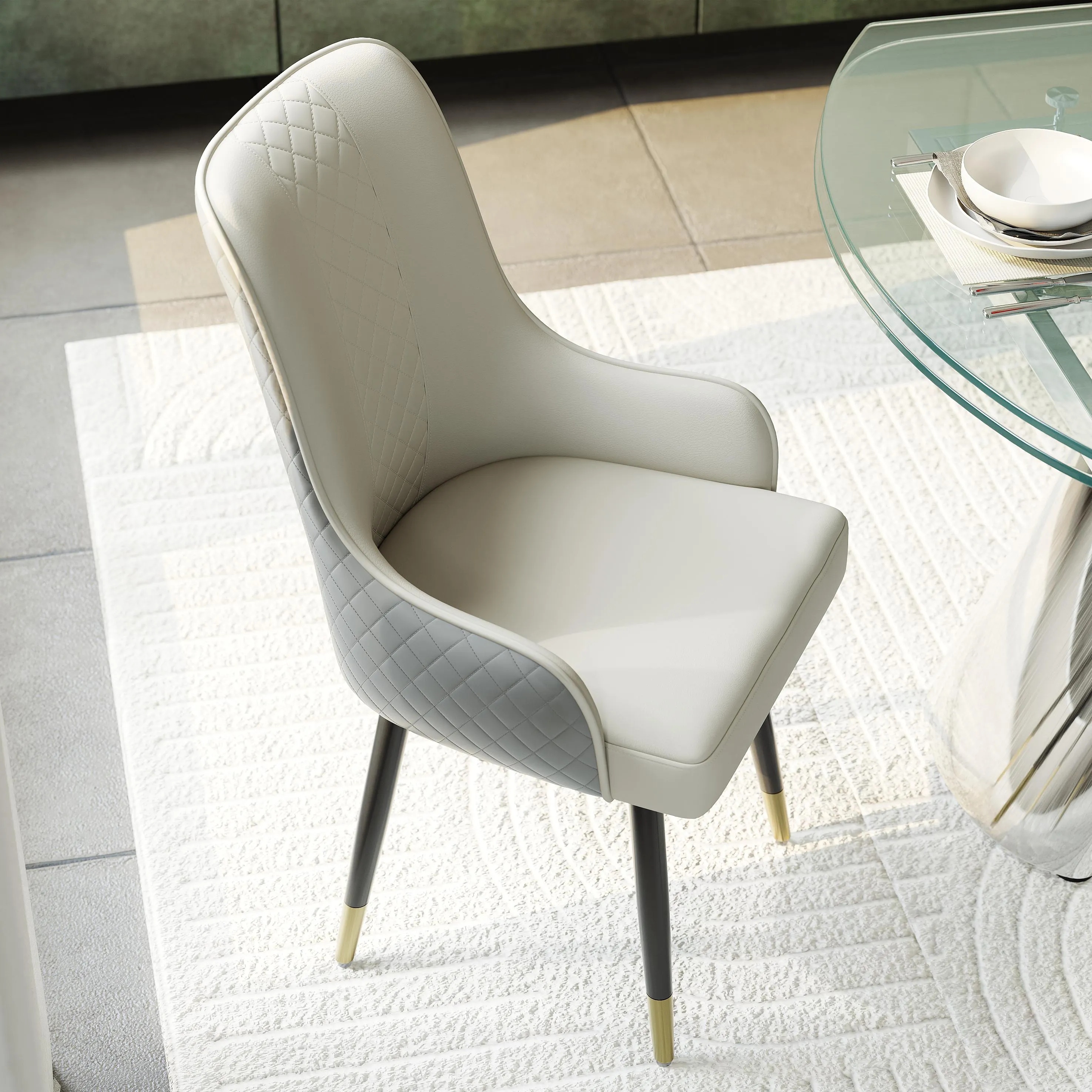 Modern Upholstered Swivel Dining Chairs Set of 2 Modern Upholstered Swivel Dining Chairs Set of 2
