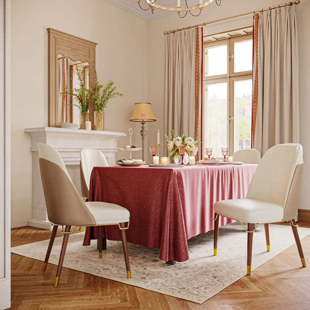 Modern Luxury Upholstered Dining Chairs Set of 2 Modern Luxury Upholstered Dining Chairs Set of 2