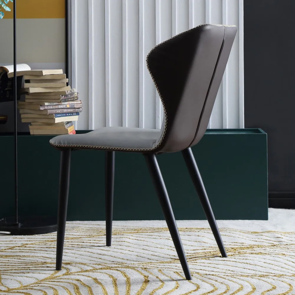 Modern Leather Wingback Dining Chairs Set of 2 Modern Leather Wingback Dining Chairs Set of 2