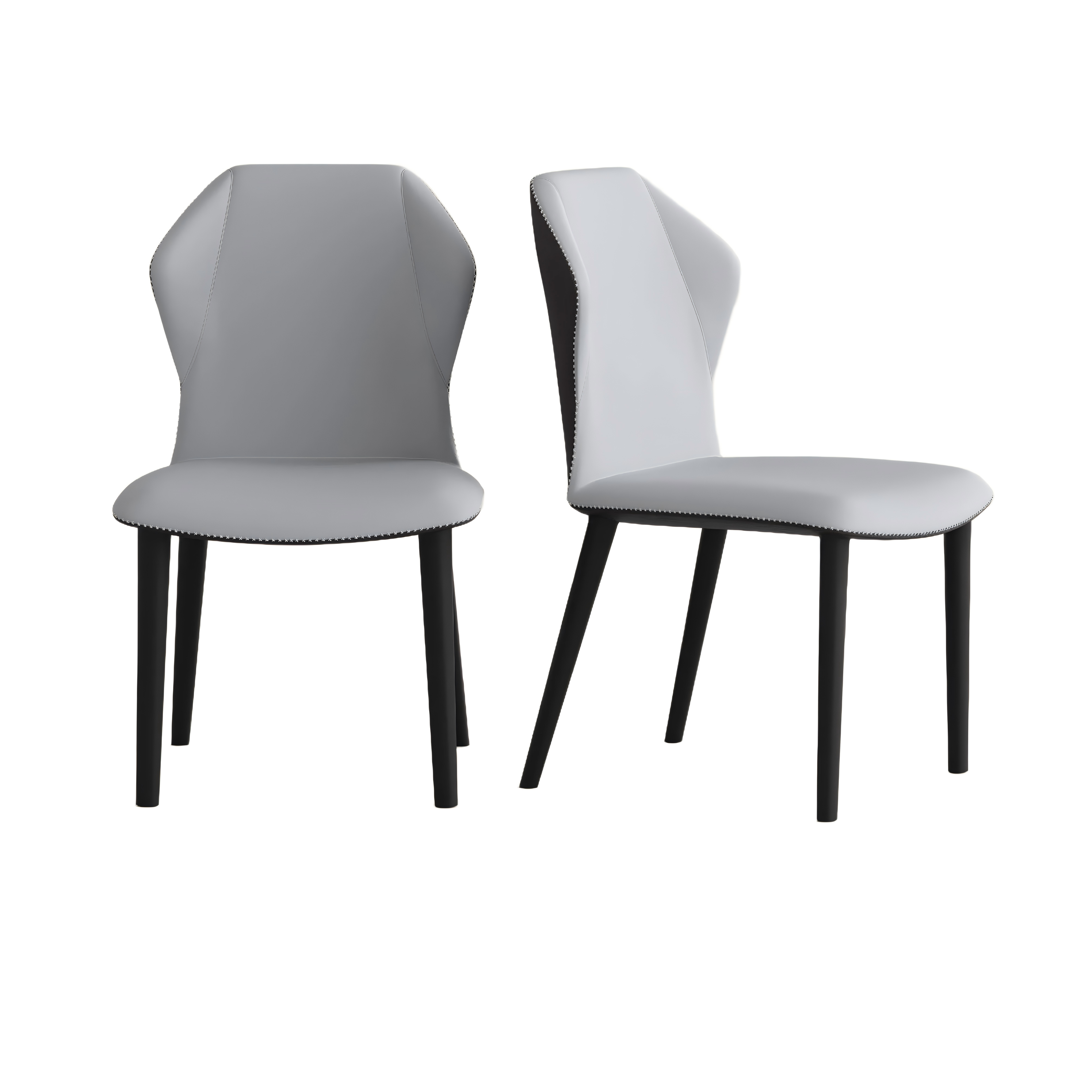Modern Leather Wingback Dining Chairs Set of 2 Modern Leather Wingback Dining Chairs Set of 2