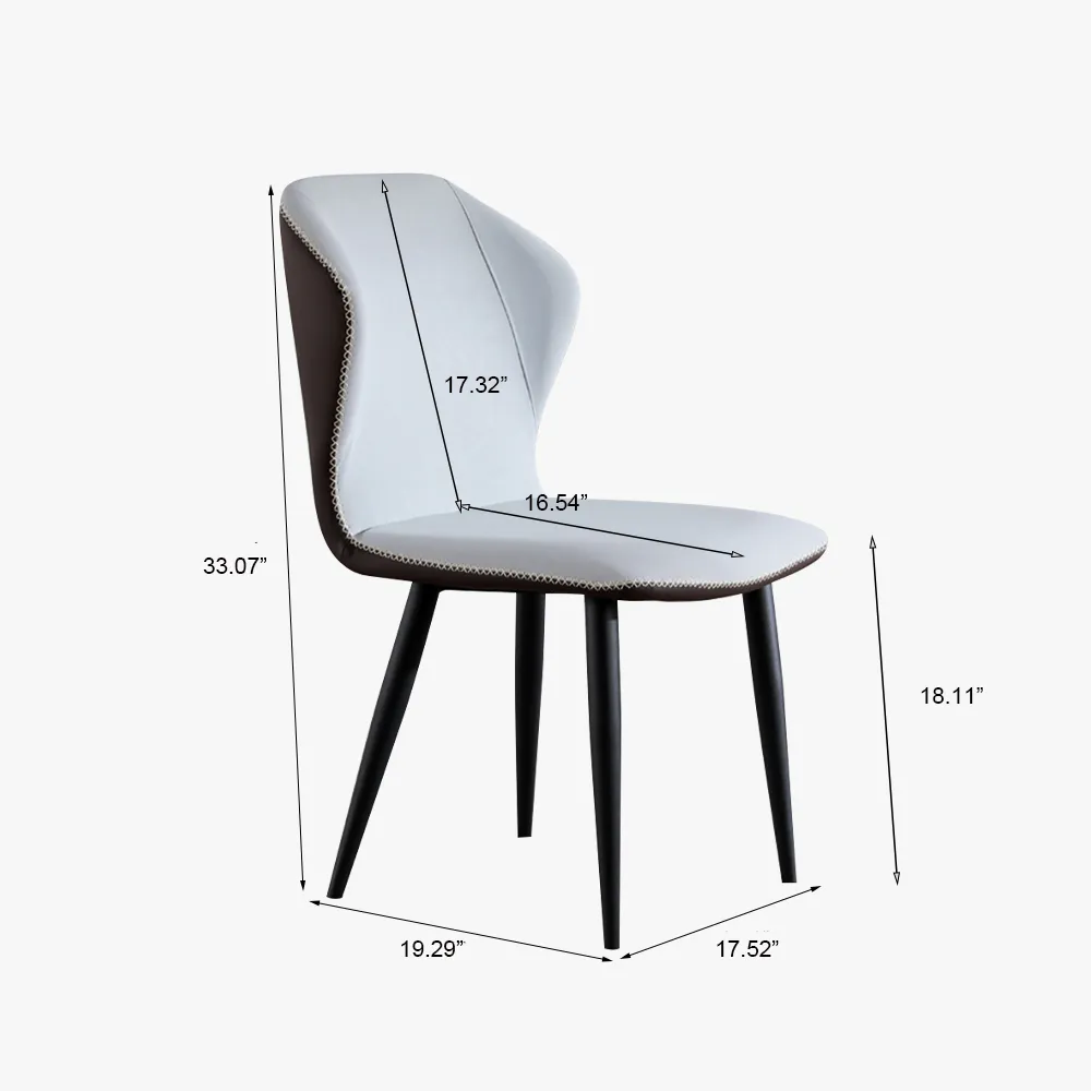 Modern Leather Wingback Dining Chairs Set of 2 Modern Leather Wingback Dining Chairs Set of 2