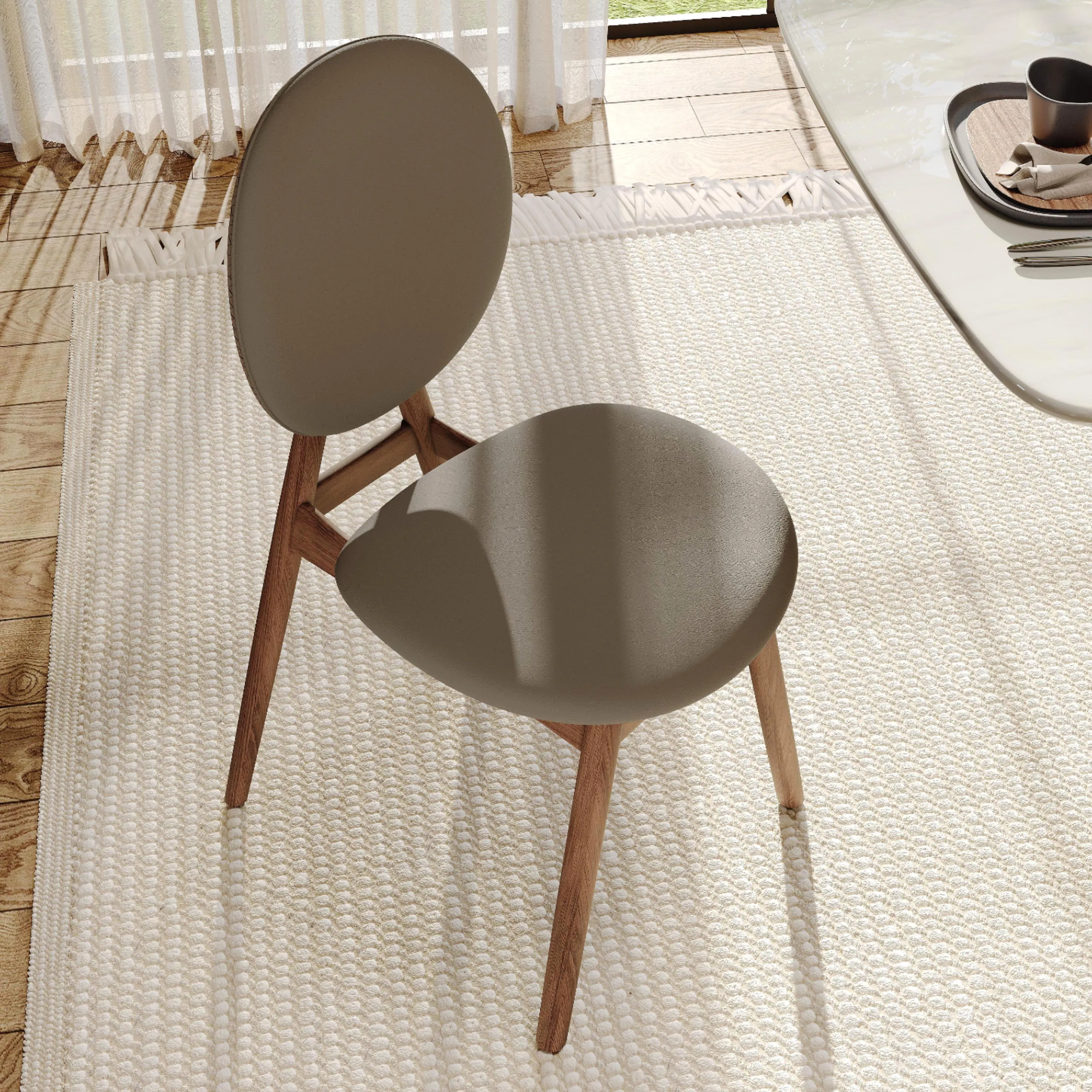 Mid-Century Modern Solid Wood Dining Chairs Set of 2 Mid-Century Modern Solid Wood Dining Chairs Set of 2