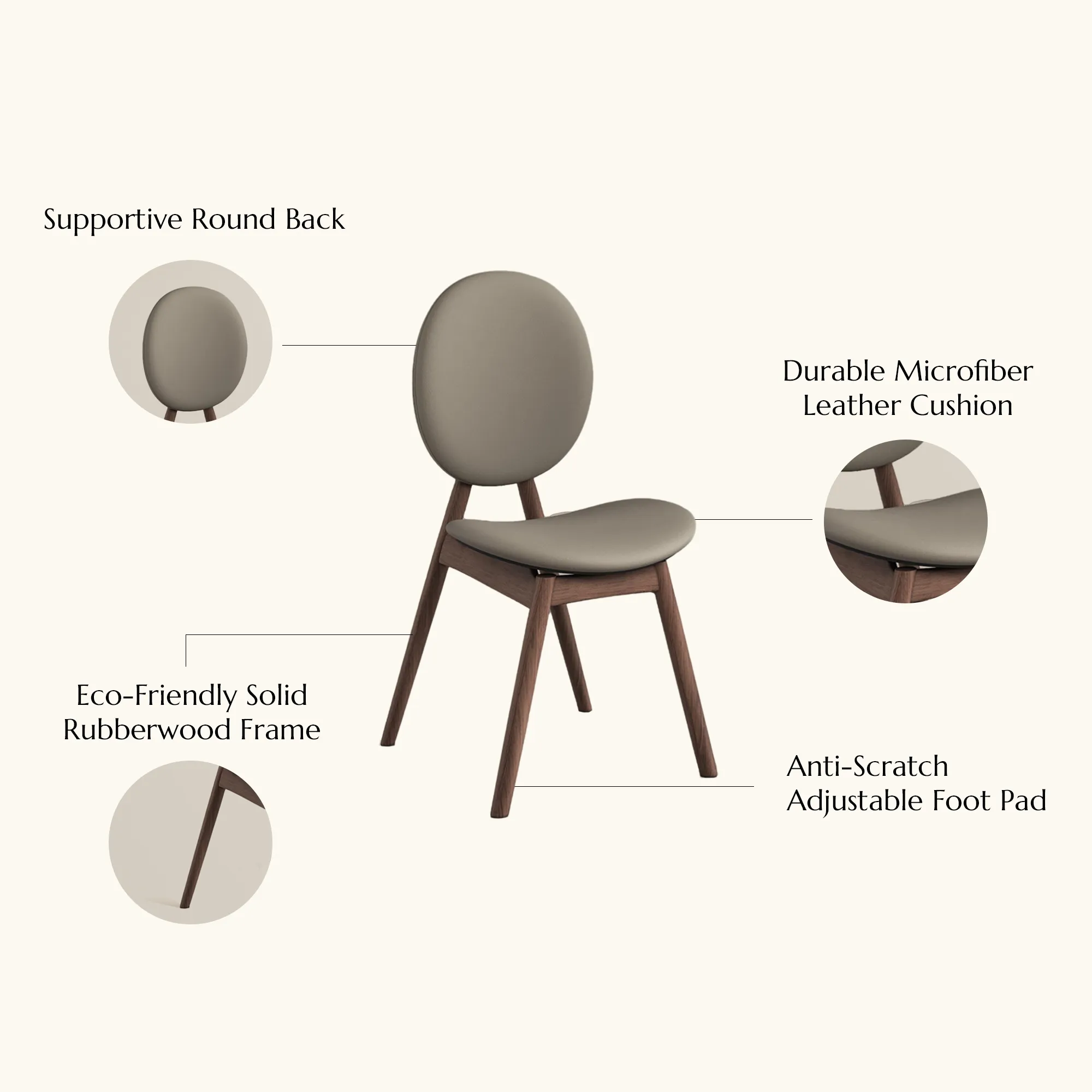 Mid-Century Modern Solid Wood Dining Chairs Set of 2 Mid-Century Modern Solid Wood Dining Chairs Set of 2