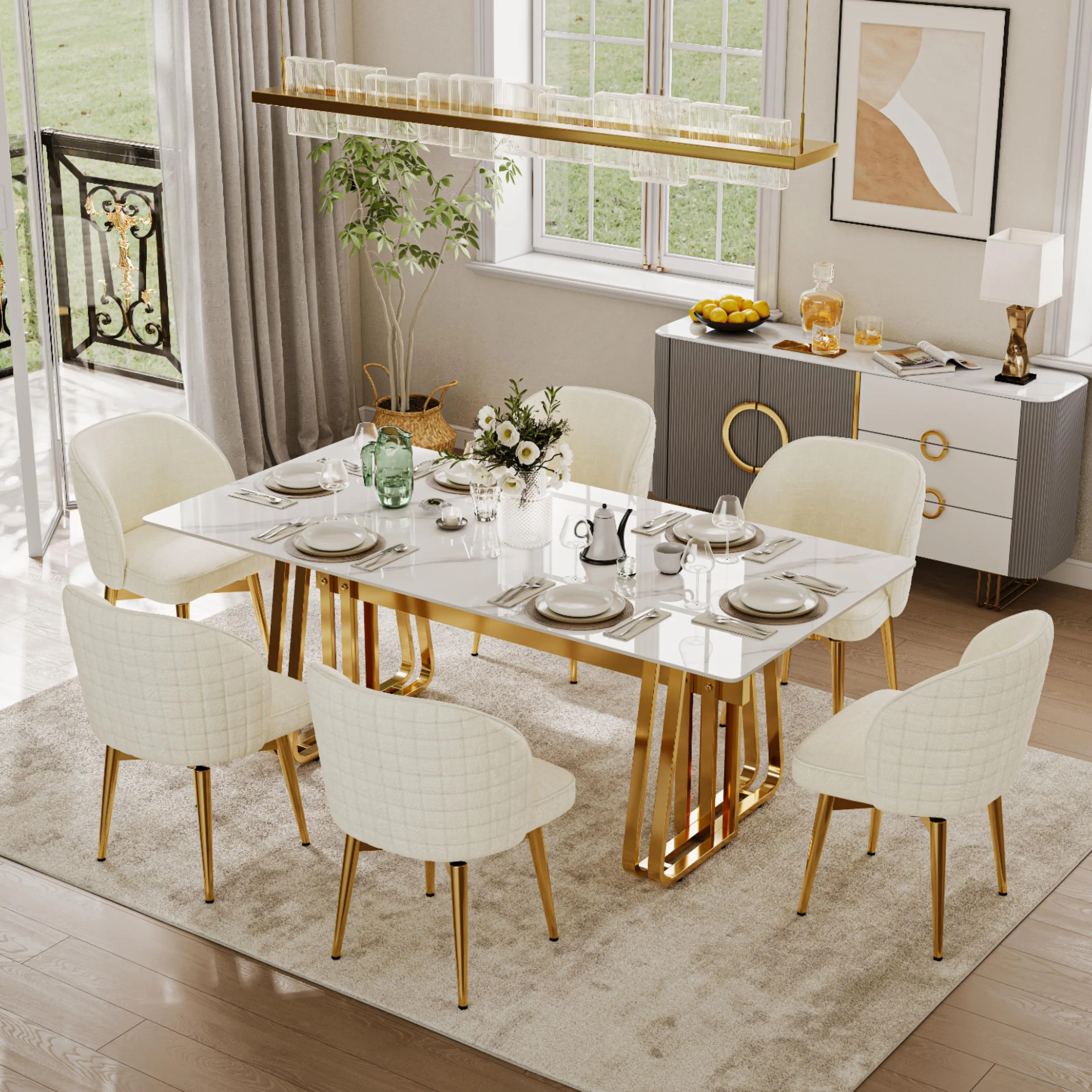 Modern Upholstered Velvet Dining Chairs Set of 2 Modern Upholstered Velvet Dining Chairs Set of 2