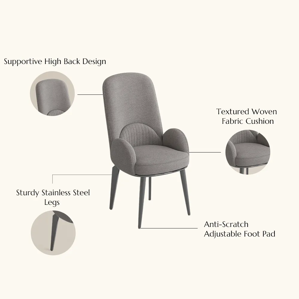 Modern Upholstered High Back Dining Chairs Set of 2 Modern Upholstered High Back Dining Chairs Set of 2
