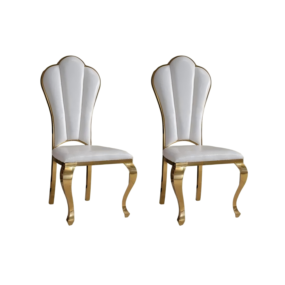 Modern Luxury High Back Dining Chairs Set of 2 Modern Luxury High Back Dining Chairs Set of 2