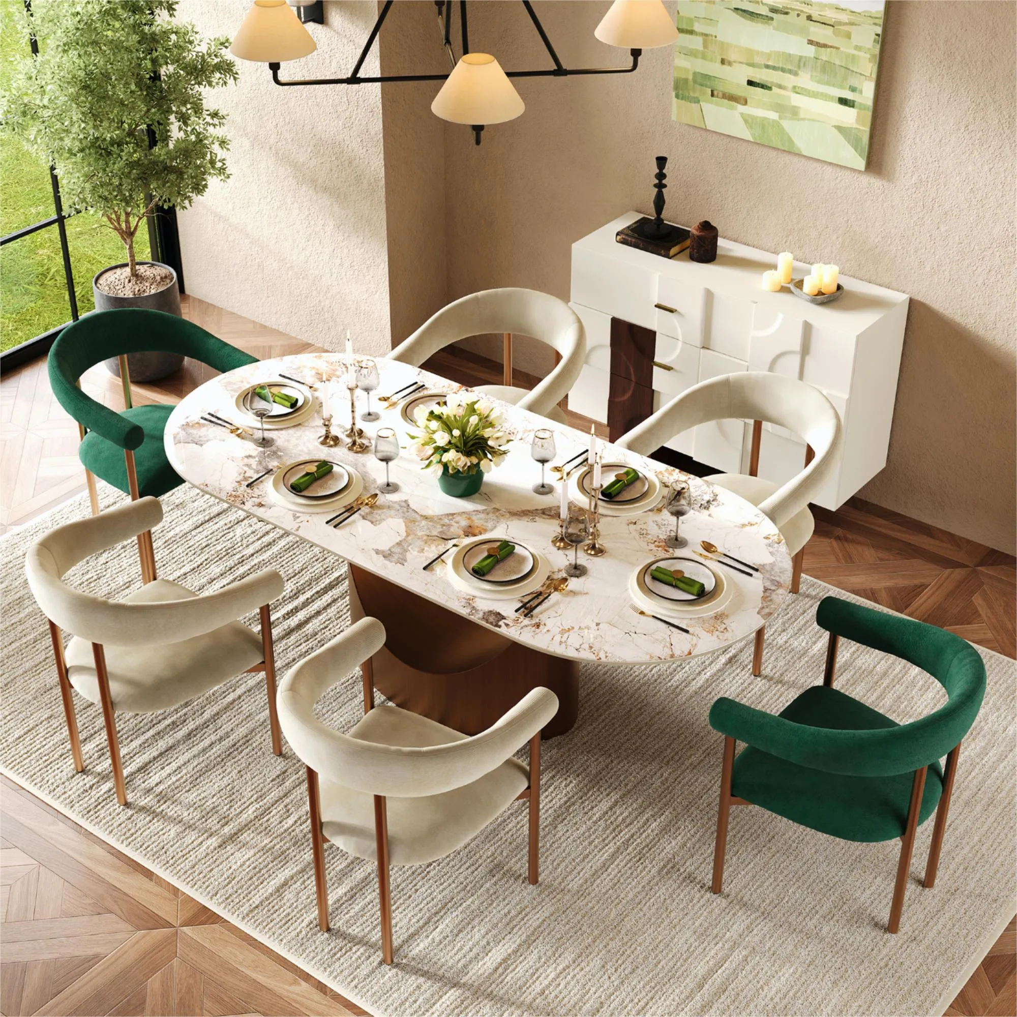 Modern Upholstered Armrest Dining Chair Modern Upholstered Armrest Dining Chair