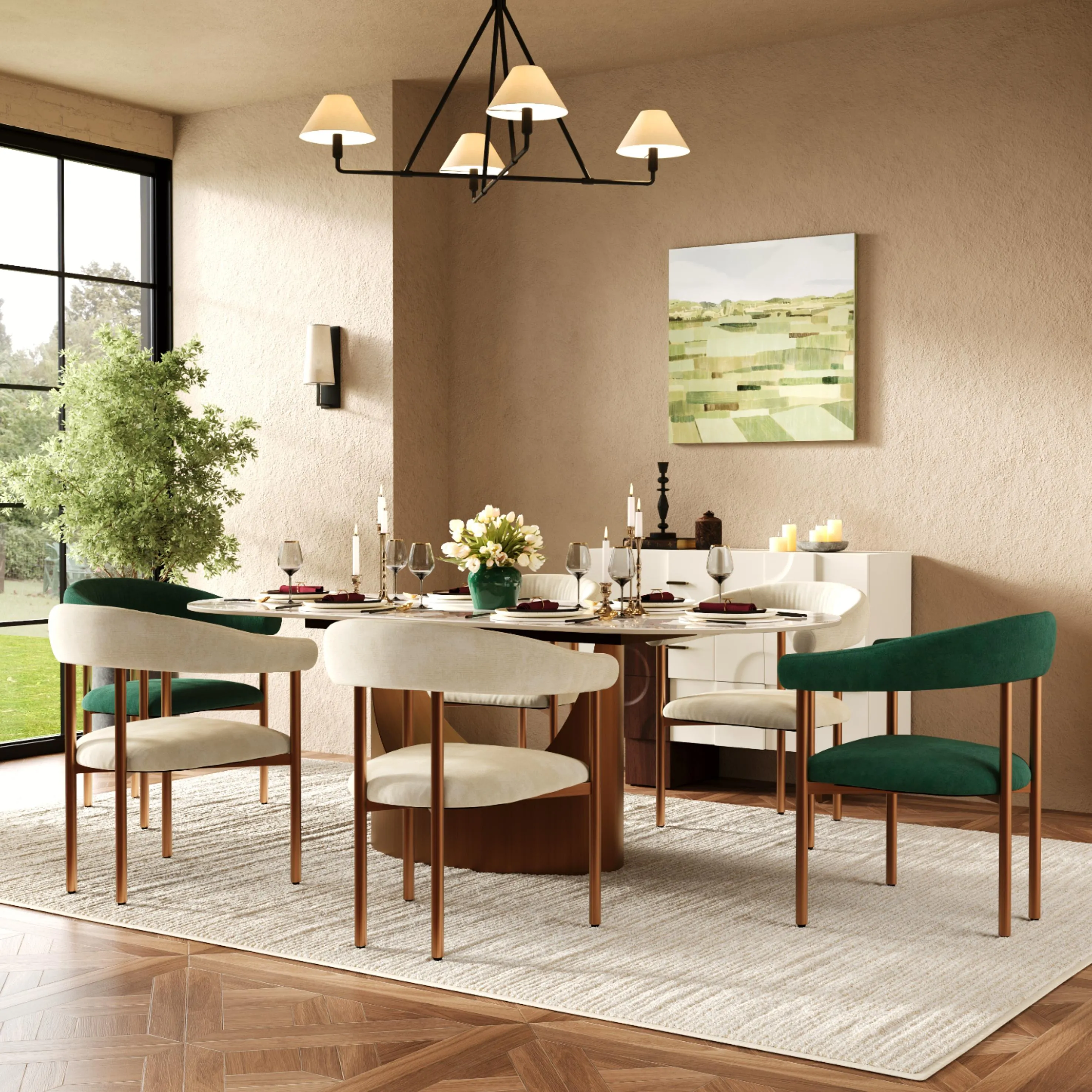 Modern Upholstered Armrest Dining Chair Modern Upholstered Armrest Dining Chair