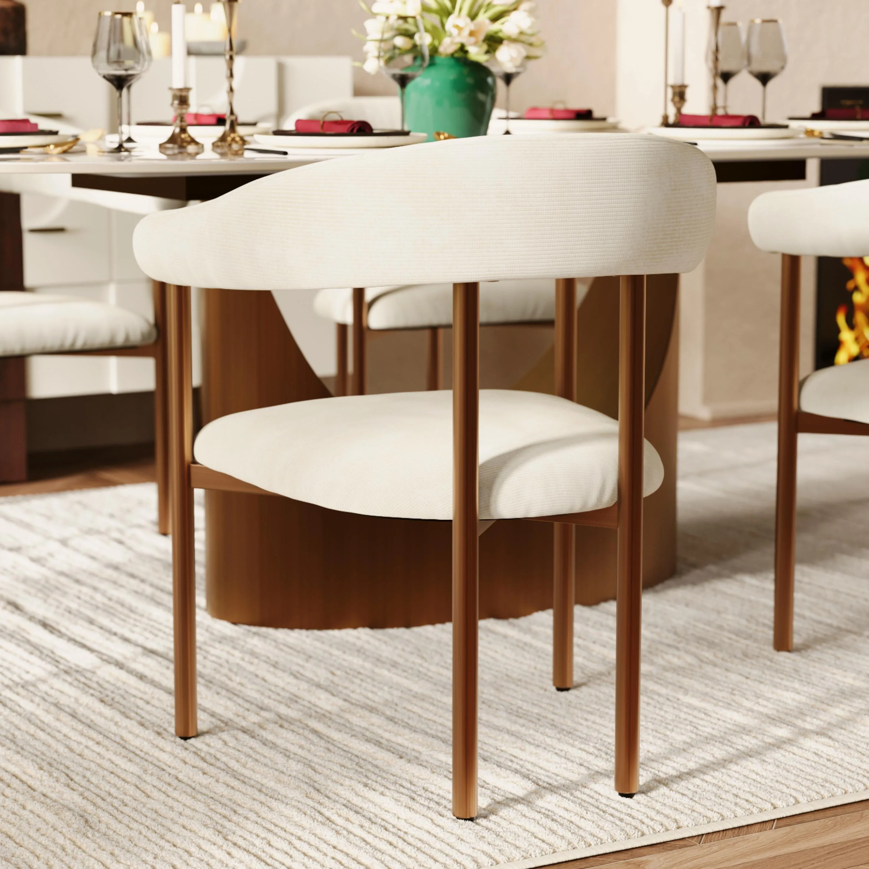 Modern Upholstered Armrest Dining Chair Modern Upholstered Armrest Dining Chair
