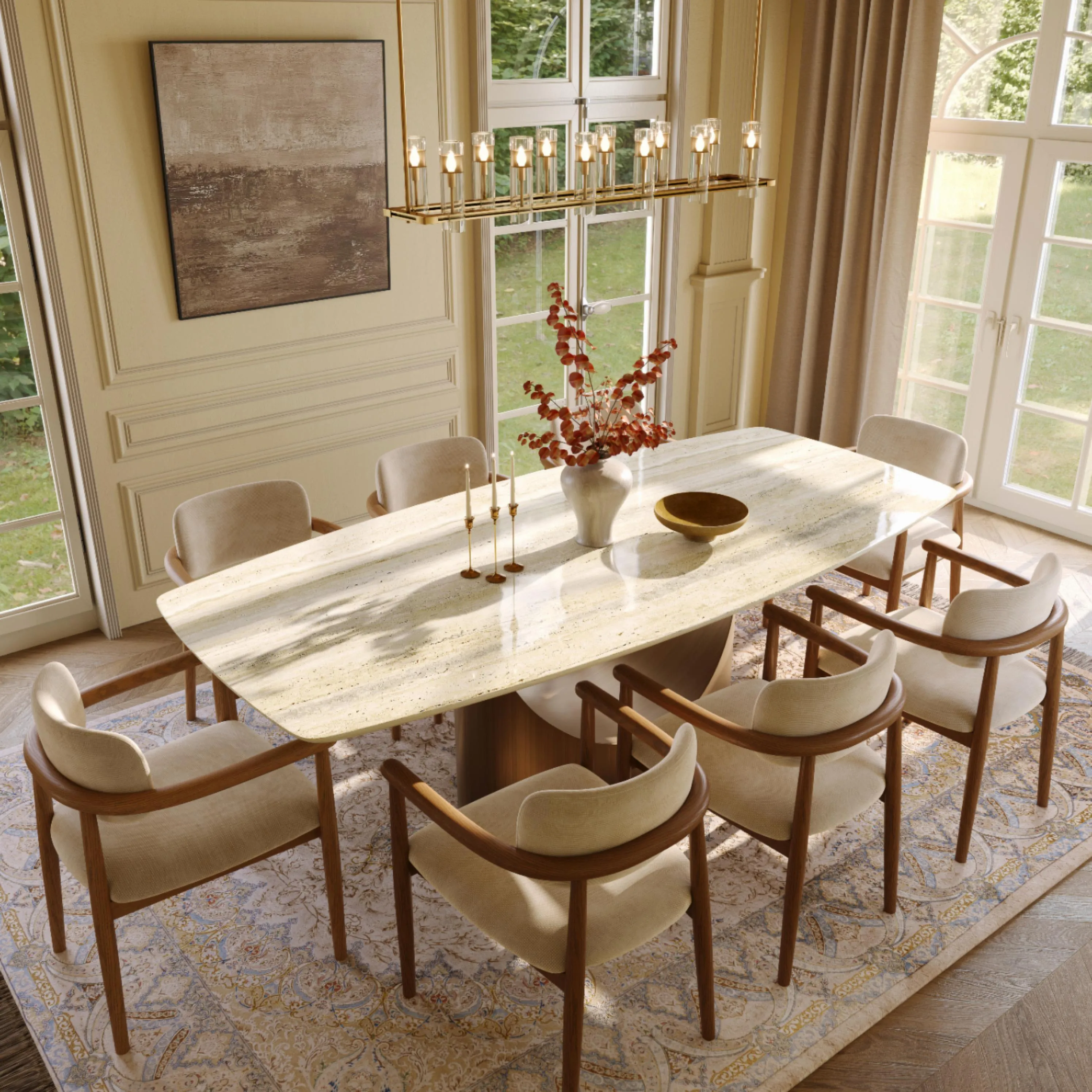 Mid-Century Modern Solid Wood Upholstered Dining Chair Mid-Century Modern Solid Wood Upholstered Dining Chair