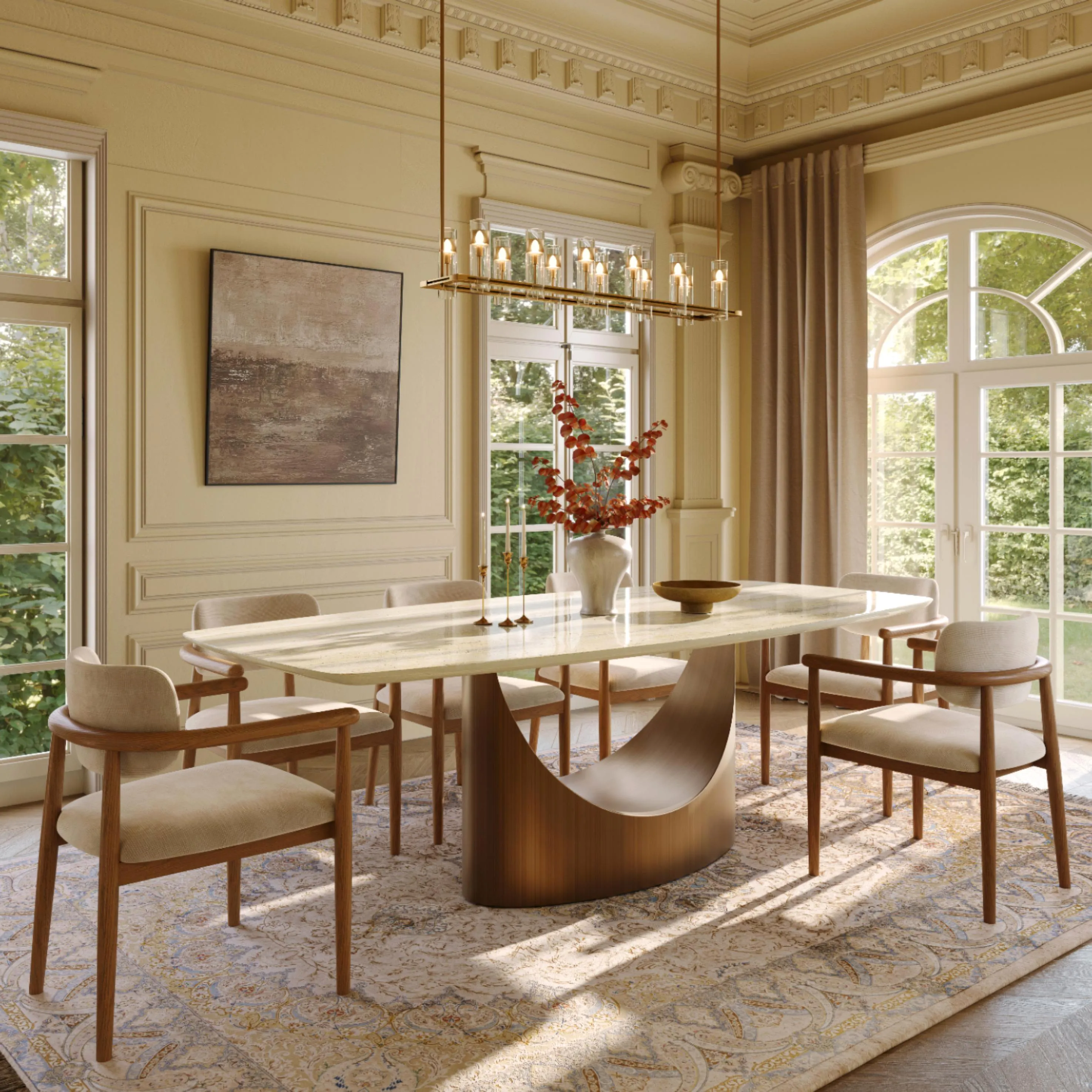 Mid-Century Modern Solid Wood Upholstered Dining Chair Mid-Century Modern Solid Wood Upholstered Dining Chair