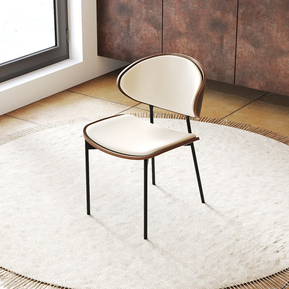 Modern Curved Back Leather Dining Chairs Modern Curved Back Leather Dining Chairs