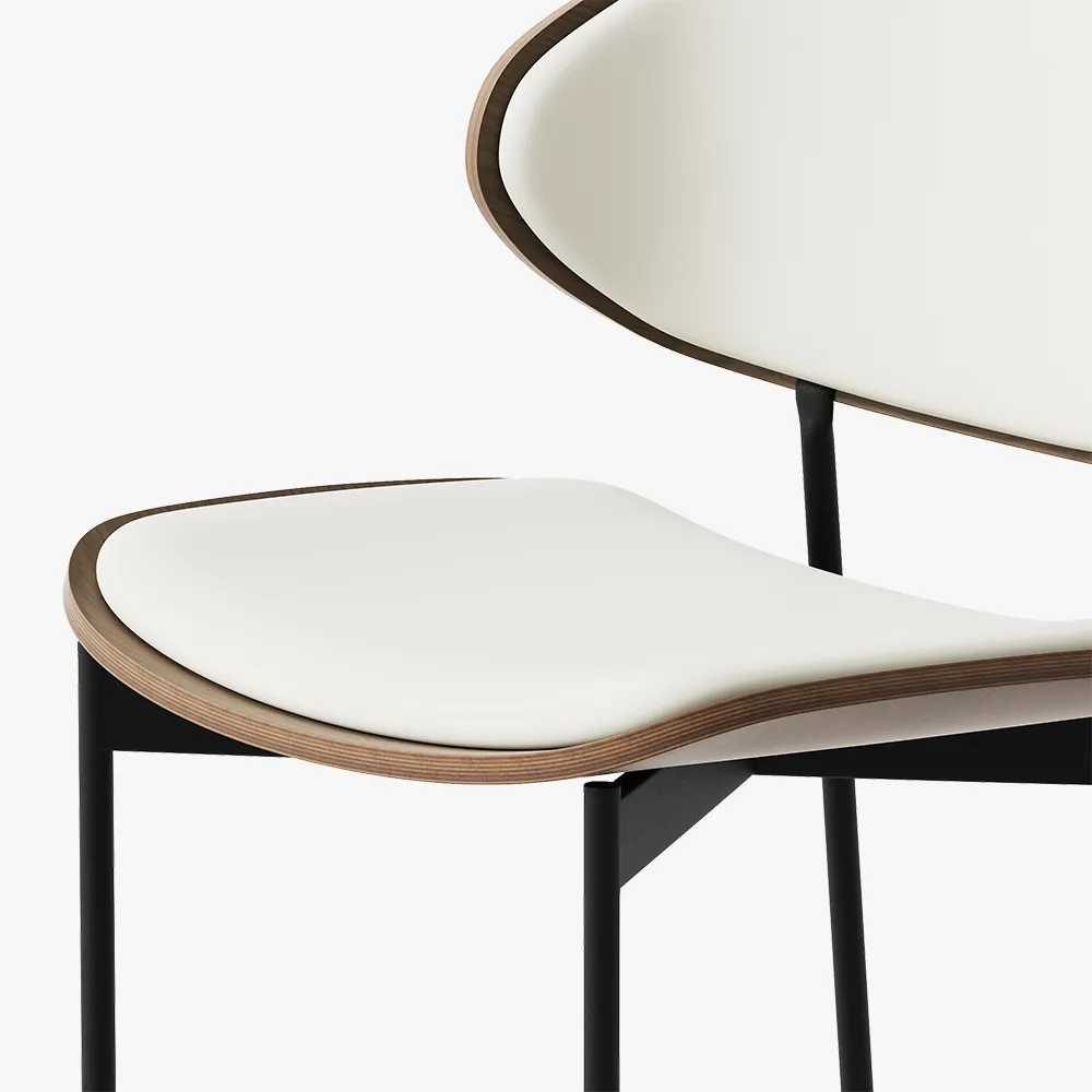 Modern Curved Back Leather Dining Chairs Modern Curved Back Leather Dining Chairs