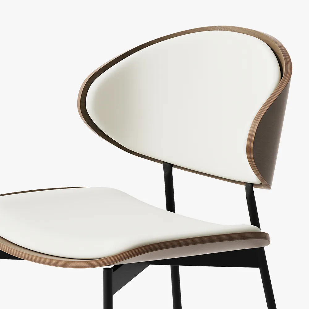 Modern Curved Back Leather Dining Chairs Modern Curved Back Leather Dining Chairs