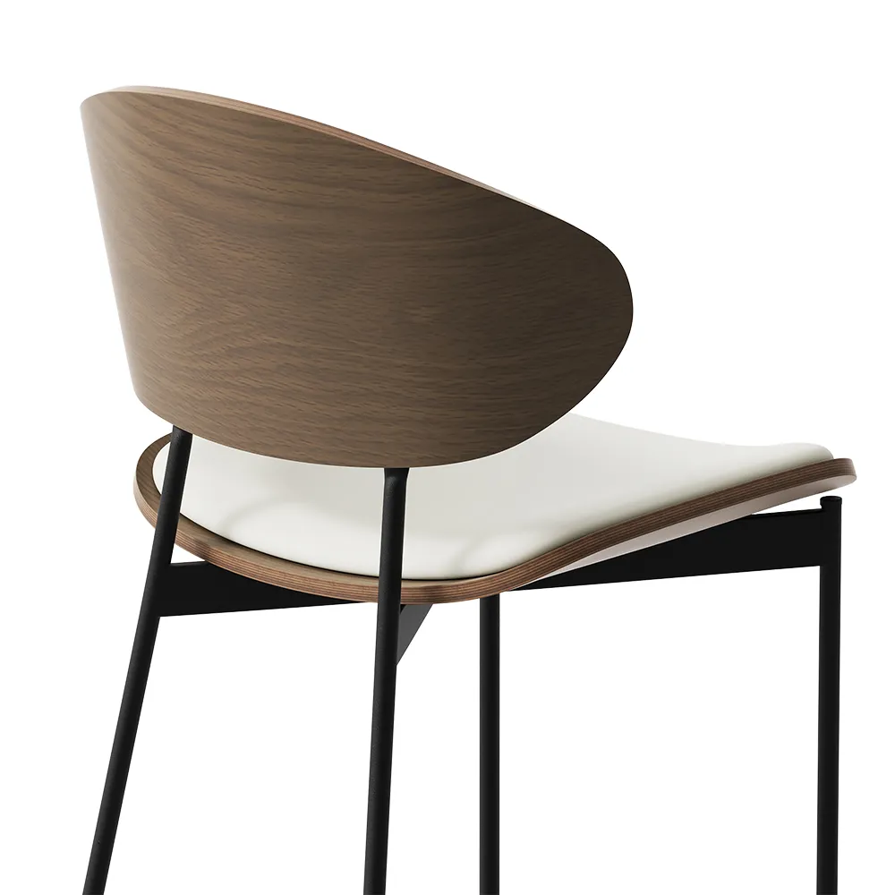 Modern Curved Back Leather Dining Chairs Modern Curved Back Leather Dining Chairs