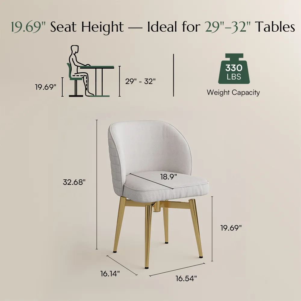 Modern Swivel Velvet Dining Chairs