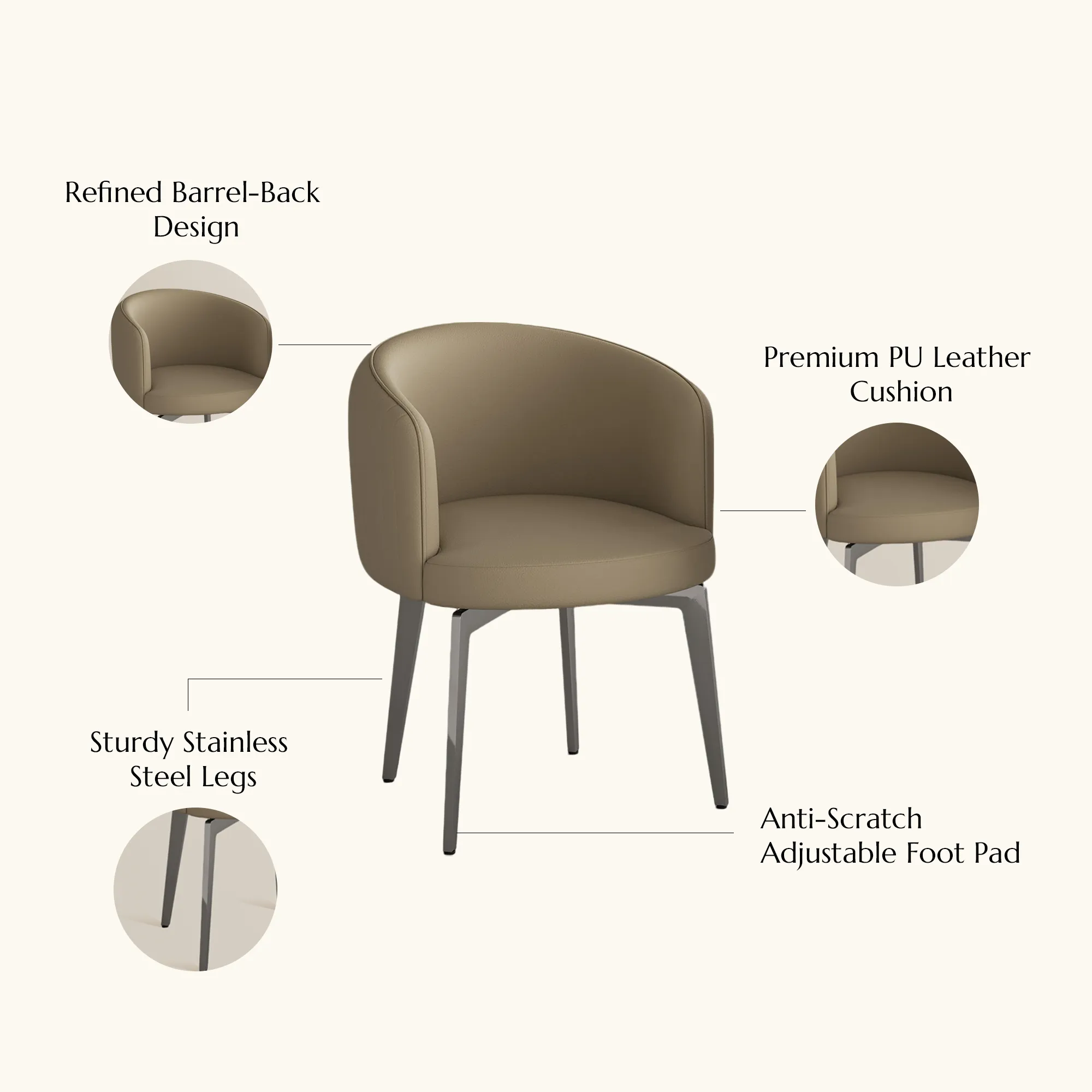 Modern Upholstered Barrel Dining Chairs Modern Upholstered Barrel Dining Chairs