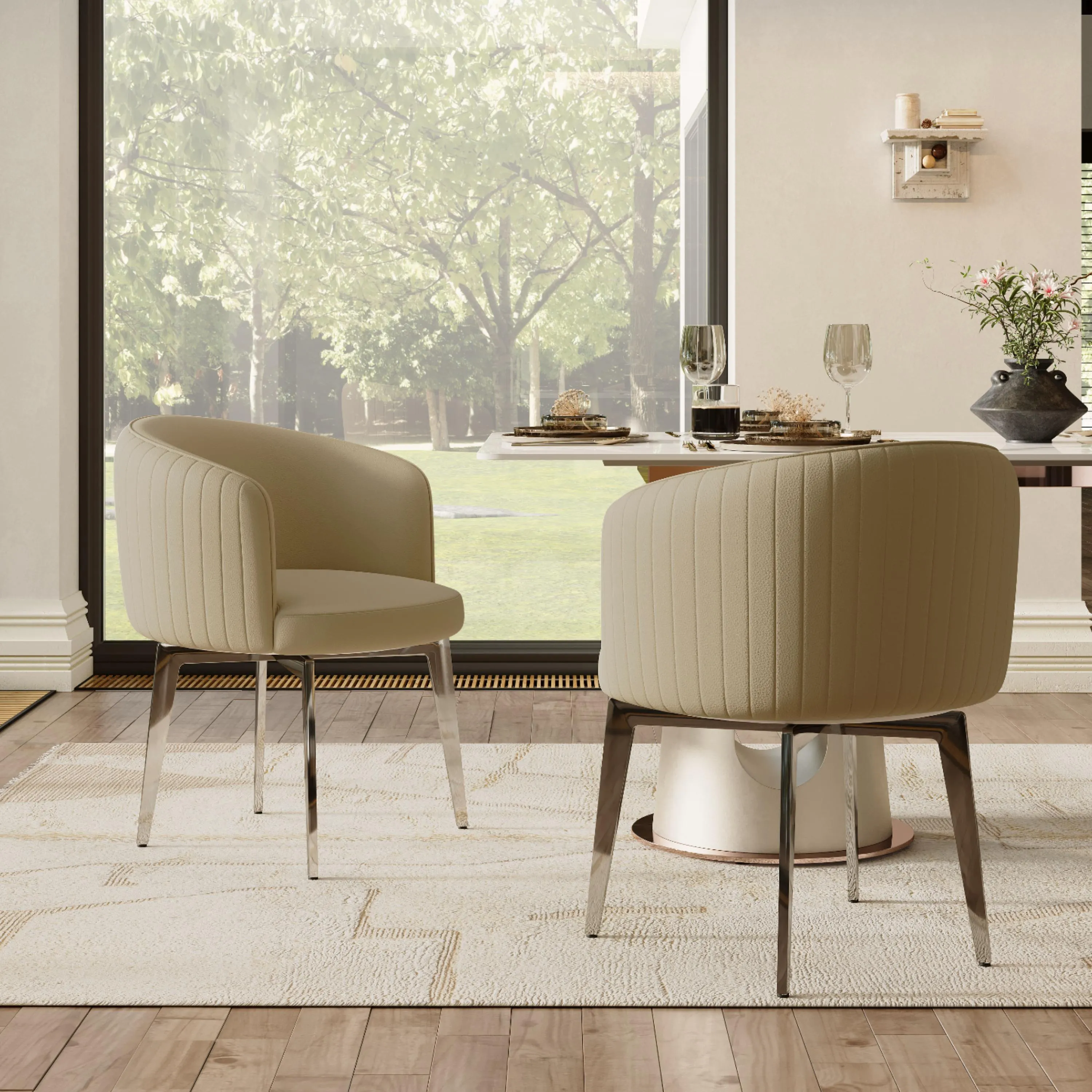 Modern Upholstered Barrel Dining Chairs Modern Upholstered Barrel Dining Chairs