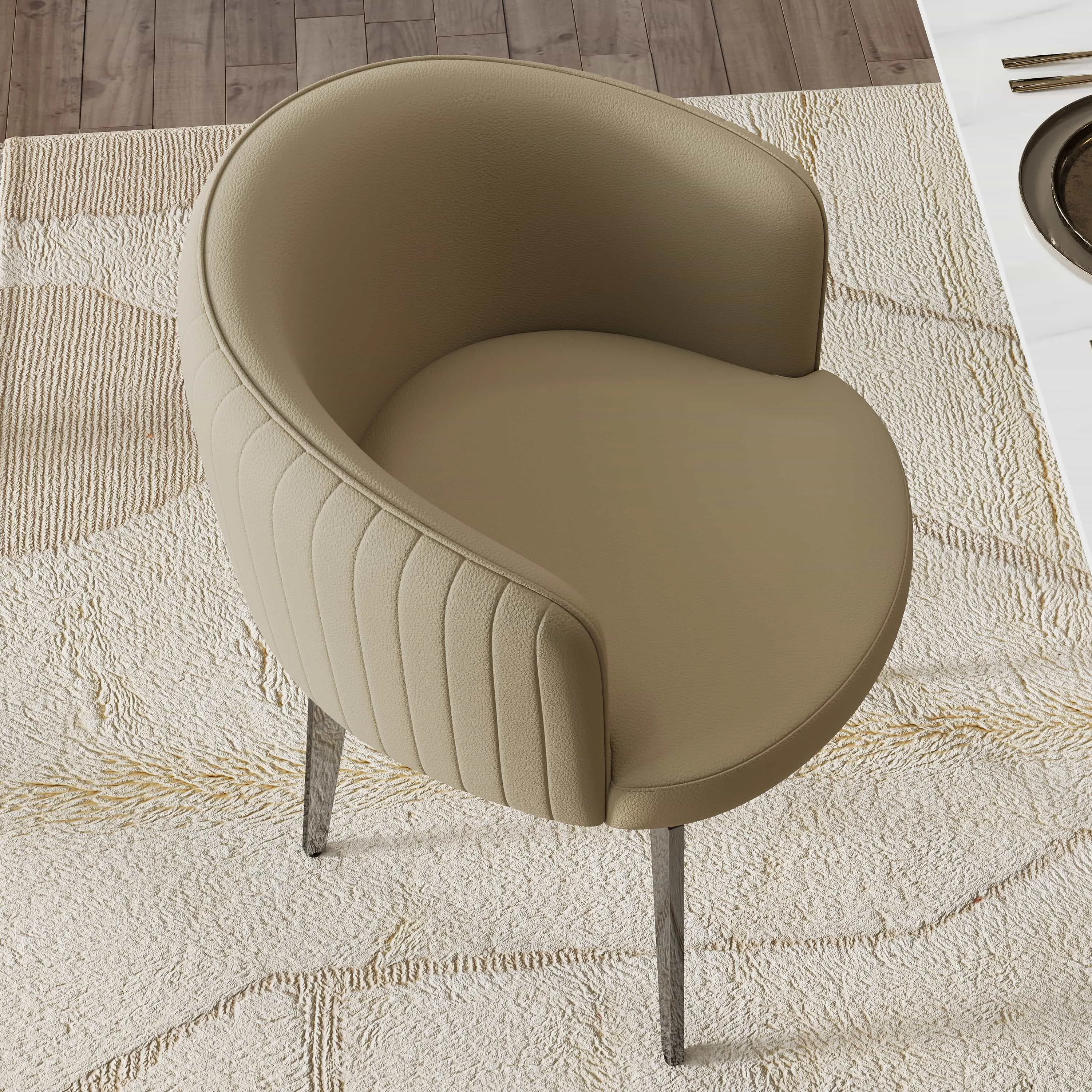 Modern Upholstered Barrel Dining Chairs Modern Upholstered Barrel Dining Chairs