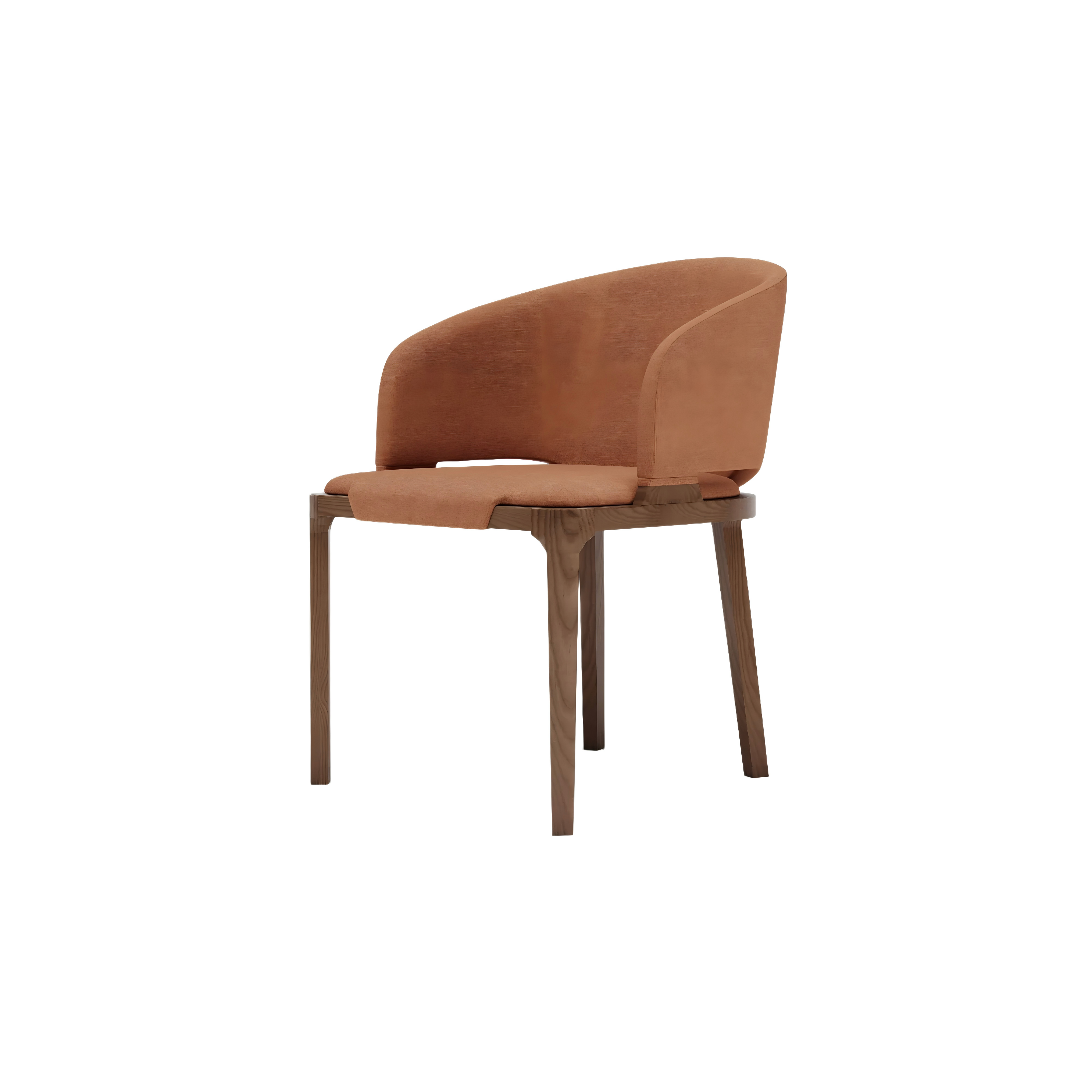 Mid-Century Modern Wood Barrel Dining