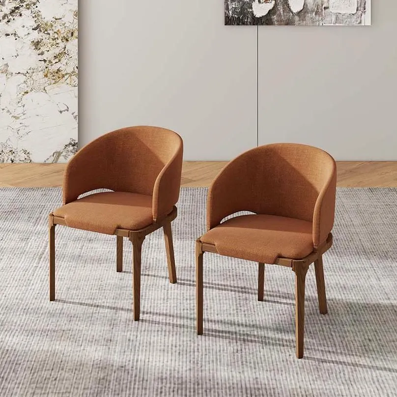 Mid-Century Modern Wood Barrel Dining