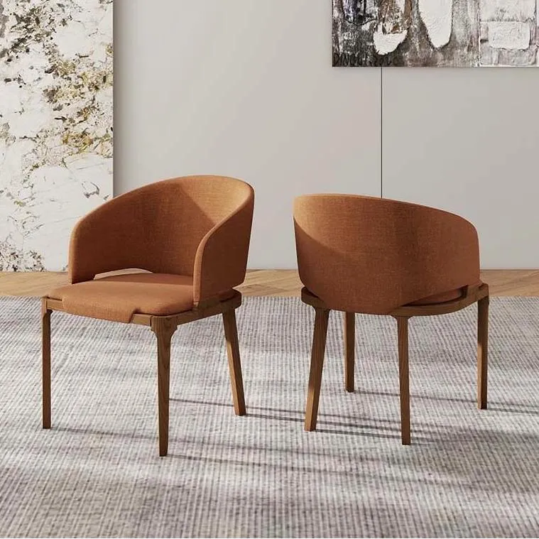 Mid-Century Modern Wood Barrel Dining
