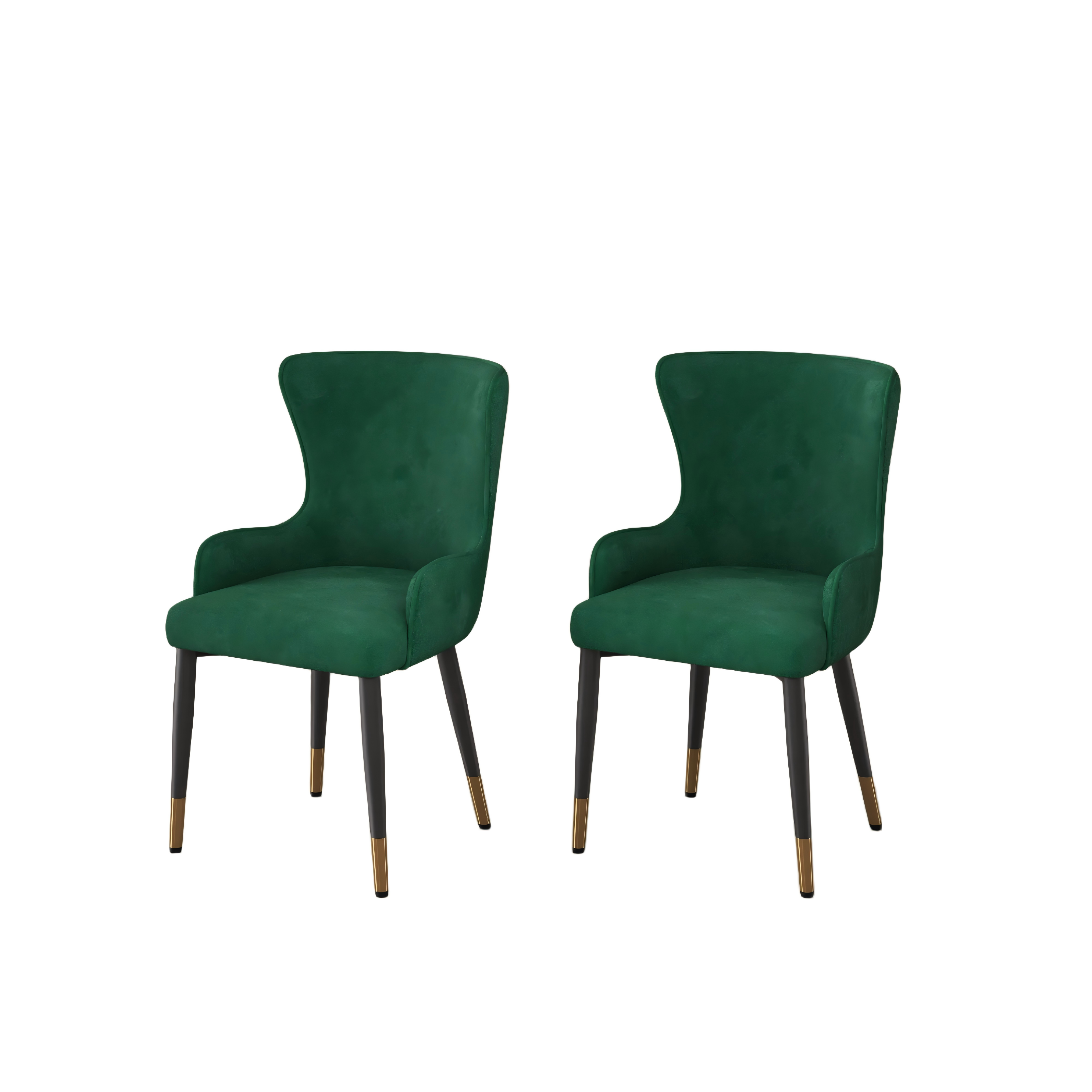 Modern Green Velvet Dining Chairs