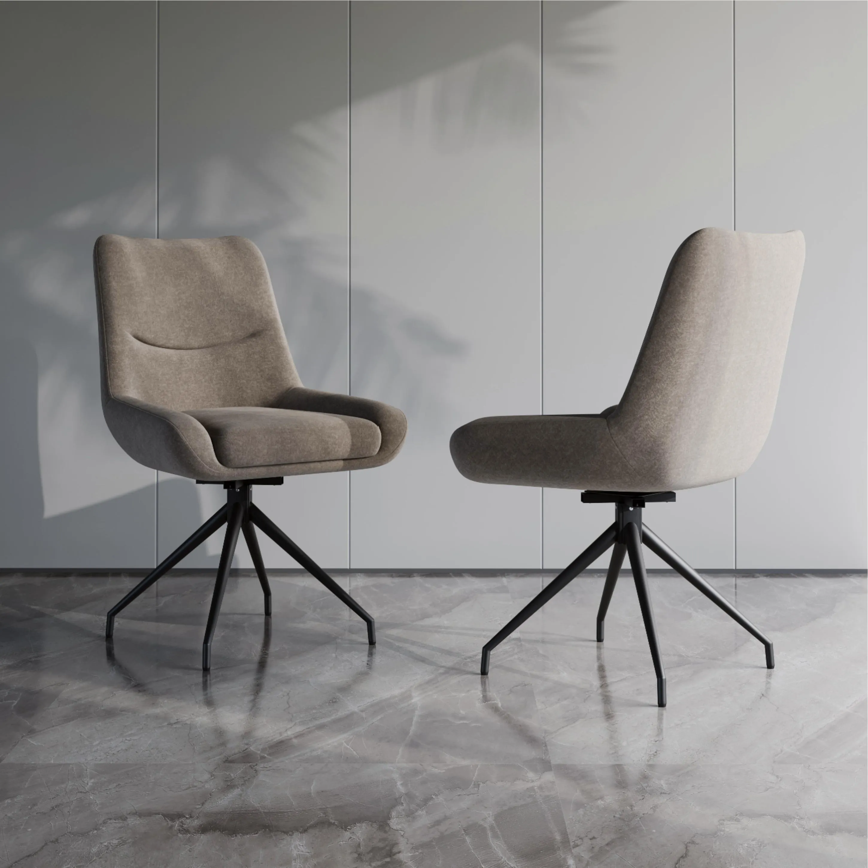 Modern Swivel Upholstered Dining Chairs
