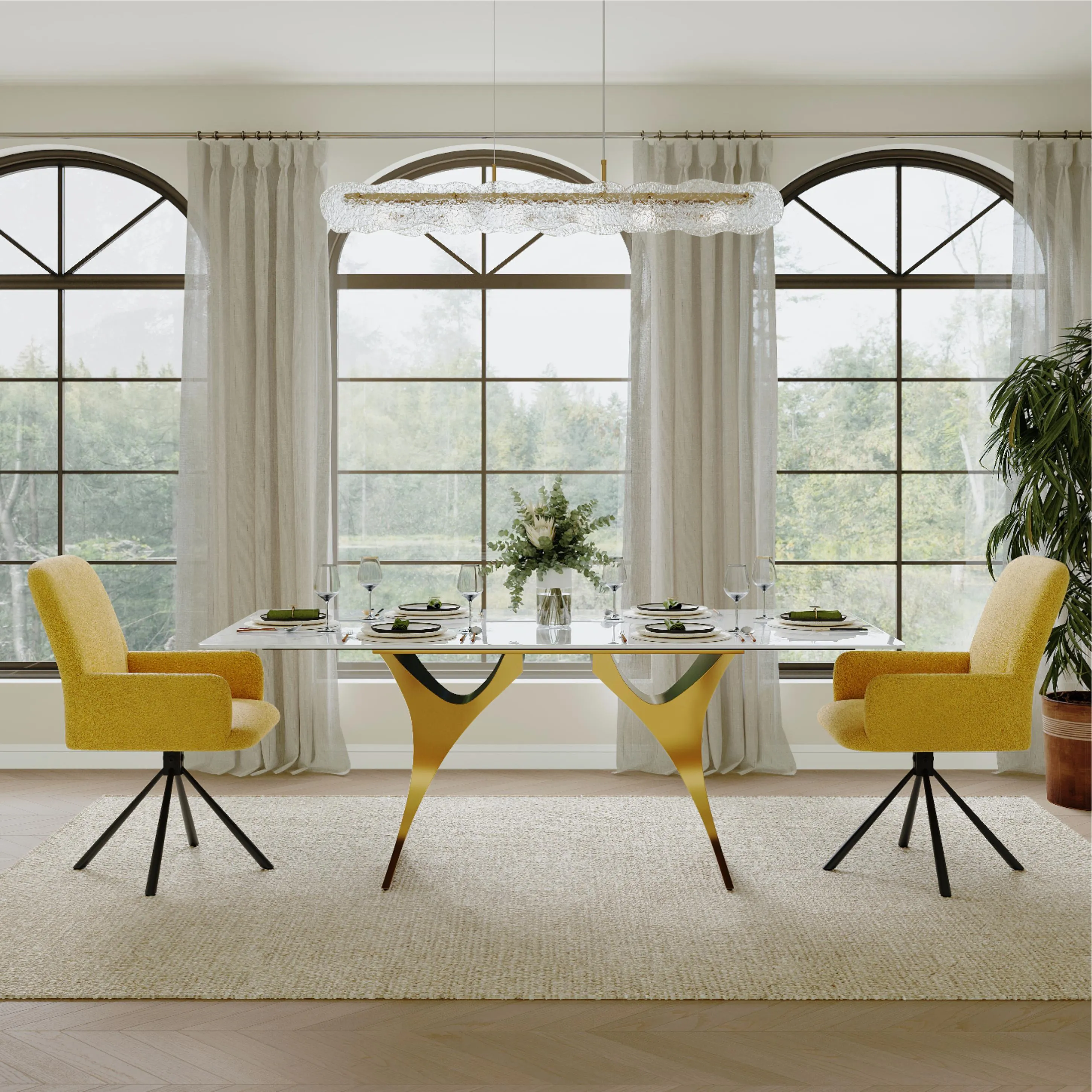 2026042305565359 Modern Velvet Fabric Upholstered Dining Chairs