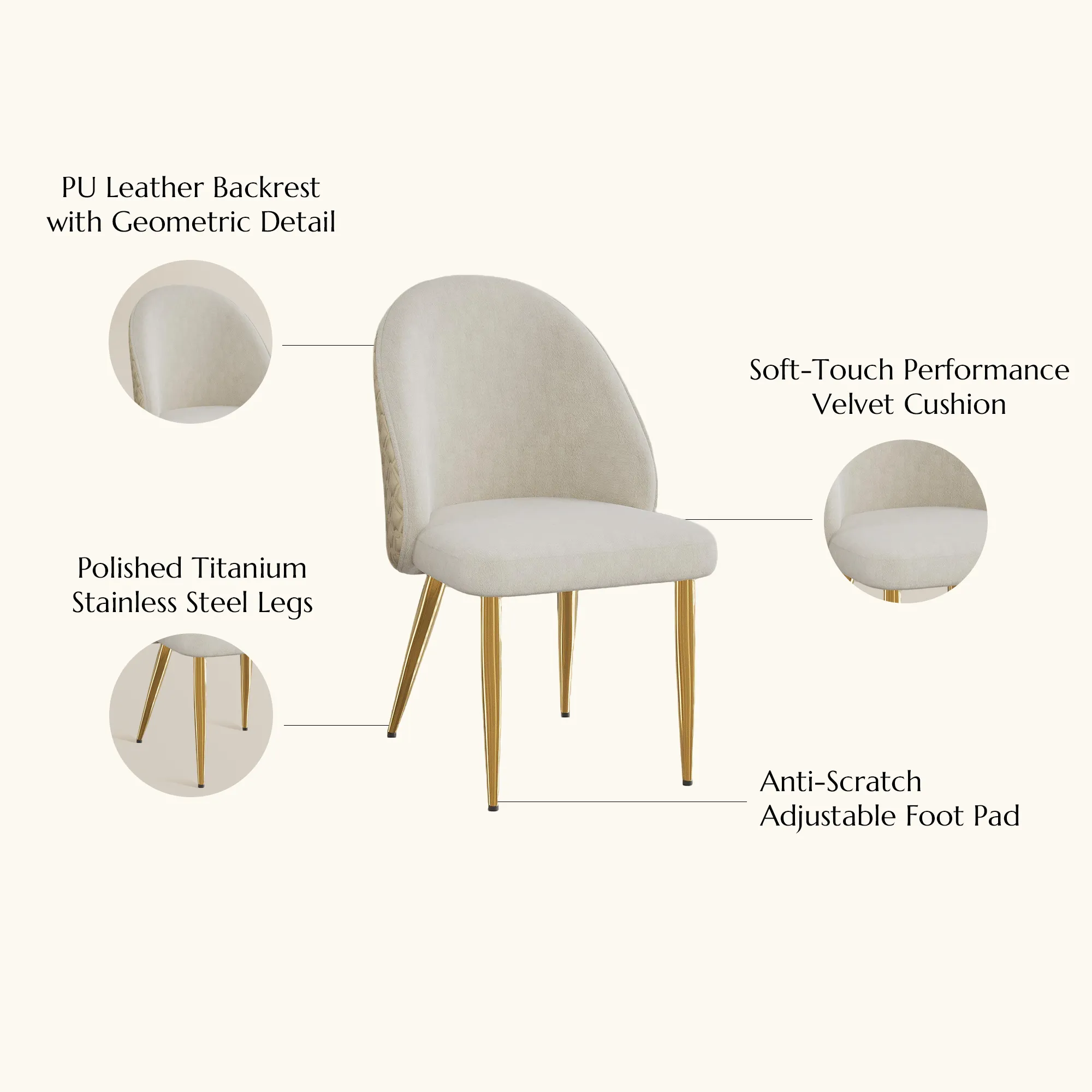Modern Upholstered Velvet Dining Chairs