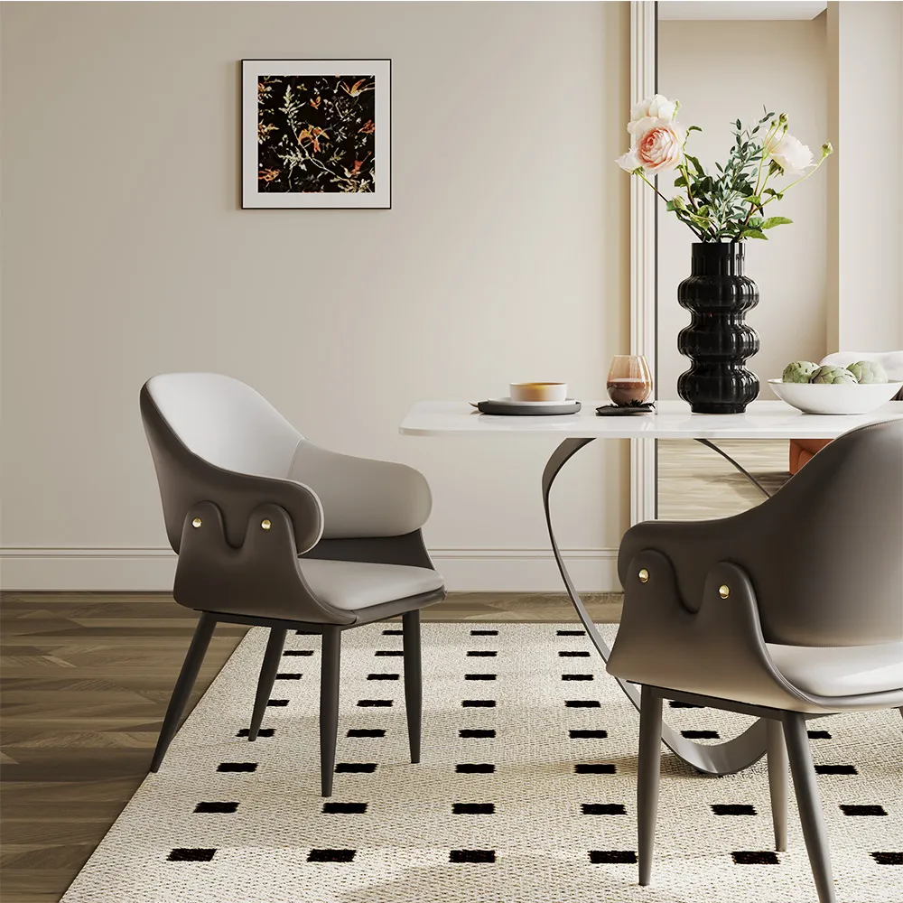 Contemporary Faux Leather Dining Chairs