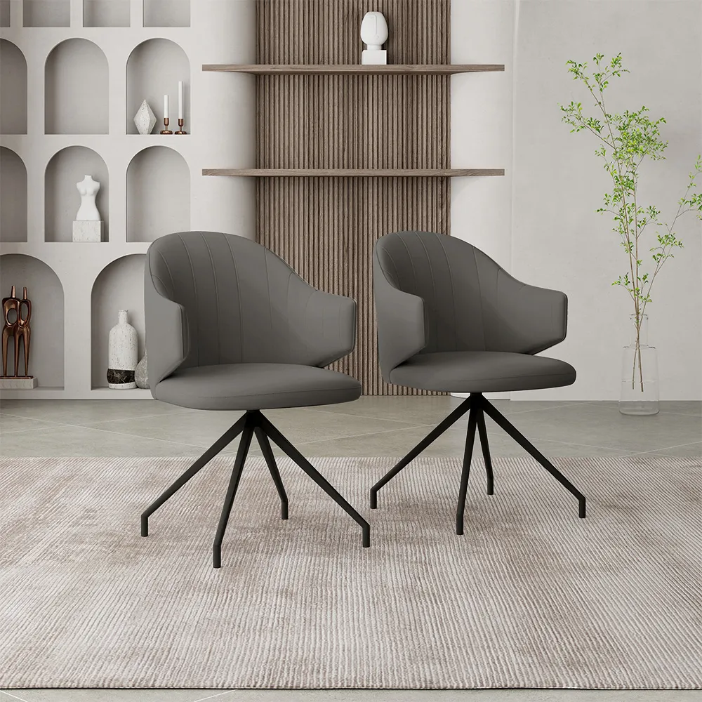With its exceptional dynamic interactivity and quintessential modern industrial aesthetic, this Modern 180° Swivel Dining Chair has emerged as a highly acclaimed and innovative product within the current international furniture procurement market. As a specialized manufacturer deeply rooted in the high-end furniture sector, we possess a keen insight into the specific needs of B2B clients regarding the balance between product functionality and spatial efficiency. The core technical selling point of this swivel dining chair series lies in its built-in, precision-engineered 180-degree auto-return swivel system. Utilizing a mechanism featuring thickened, high-grade steel ball bearings, this system has successfully passed rigorous fatigue testing involving 100,000 rotation cycles. This design allows users to engage in effortless conversation—whether dining or conducting business discussions—through smooth left-to-right rotation; furthermore, upon vacating the seat, the chair body automatically and precisely returns to its original forward-facing position, thereby consistently maintaining the neat and uniform layout of dining areas, conference rooms, or public lounges. This highly efficient auto-return functionality significantly reduces the labor costs associated with on-site tidying in high-end hotels and executive office environments, while simultaneously elevating the overall standard of spatial management. In terms of material composition and sensory experience, we remain committed to utilizing high-specification raw materials that meet stringent international environmental standards. The upholstered components of the seat are clad in engineering-grade fabrics or premium leathers—selected for their superior breathability and abrasion resistance—offering a refined tactile feel combined with exceptional stain-resistant properties. The internal cushioning features high-density, cold-molded foam; its unique molecular structure ensures precise lumbar support is maintained even under conditions of prolonged, high-frequency use, effectively preventing the common issue of structural collapse often observed in traditional swivel chairs. The base frame is crafted from high-strength carbon steel, seamlessly formed as a single unit using advanced CNC tube-bending technology. Finished with an electrostatic powder coating process, the frame not only boasts a sophisticated matte aesthetic but also guarantees structural stability under heavy loads and provides robust resistance against oxidation. Finally, the design—characterized by gently angled armrests and a contoured, wraparound backrest—is meticulously engineered to align with the natural physiological curves of the human body, aiming to deliver a consistently high level of comfort for users of all body types. Our manufacturing prowess is anchored in a state-of-the-art, intelligent industrial facility spanning 50,000 square meters. This facility is equipped with a comprehensive suite of cutting-edge machinery, including fully automated CNC cutting systems, intelligent robotic welding stations, and high-precision sewing assembly lines. From the precision laser cutting of every inch of fabric to the fine-tuning of the rotational mechanism's load balance, we have established a closed-loop quality control system encompassing raw material re-inspection, in-process monitoring, and final product inspection. This robust foundation in industrial manufacturing empowers us with exceptional capabilities in OEM and ODM customization services. Whether it involves exclusive color matching tailored to specific interior design schemes or structural R&D modifications for brand partners, our technical team provides expert support—from initial design concepts to final sample approval—within remarkably short turnaround times. Currently, the company holds ISO certification and numerous international safety certifications, with our products enjoying strong sales across major global furniture markets, including North America and Europe. Leveraging the strategic advantage of our proximity to key international shipping hubs, we have developed highly responsive and cost-competitive logistics solutions for our global partners, effectively shortening cross-border supply chain delivery cycles. For large-volume wholesale orders, our standard production lead time is strictly maintained within 30 to 45 days, ensuring that your commercial projects or retail inventory replenishment proceed exactly as scheduled. Regarding our service assurance chain, we offer comprehensive, closed-loop support—ranging from pre-sales space planning and sample approval to in-process production progress updates and long-term after-sales quality warranties. We support a wide range of mainstream payment methods, aiming to simplify transaction complexities for global buyers. Choosing this modern 180-degree swivel dining chair means acquiring not just a highly distinctive and best-selling product, but also securing a strategic partner backed by stable production capacity, impeccable quality control, and end-to-end service capabilities. With its unique functional interactivity and reliable intrinsic quality, this product will empower you to precisely target high-end clientele and generate sustainable commercial value within the fiercely competitive furniture trade landscape.