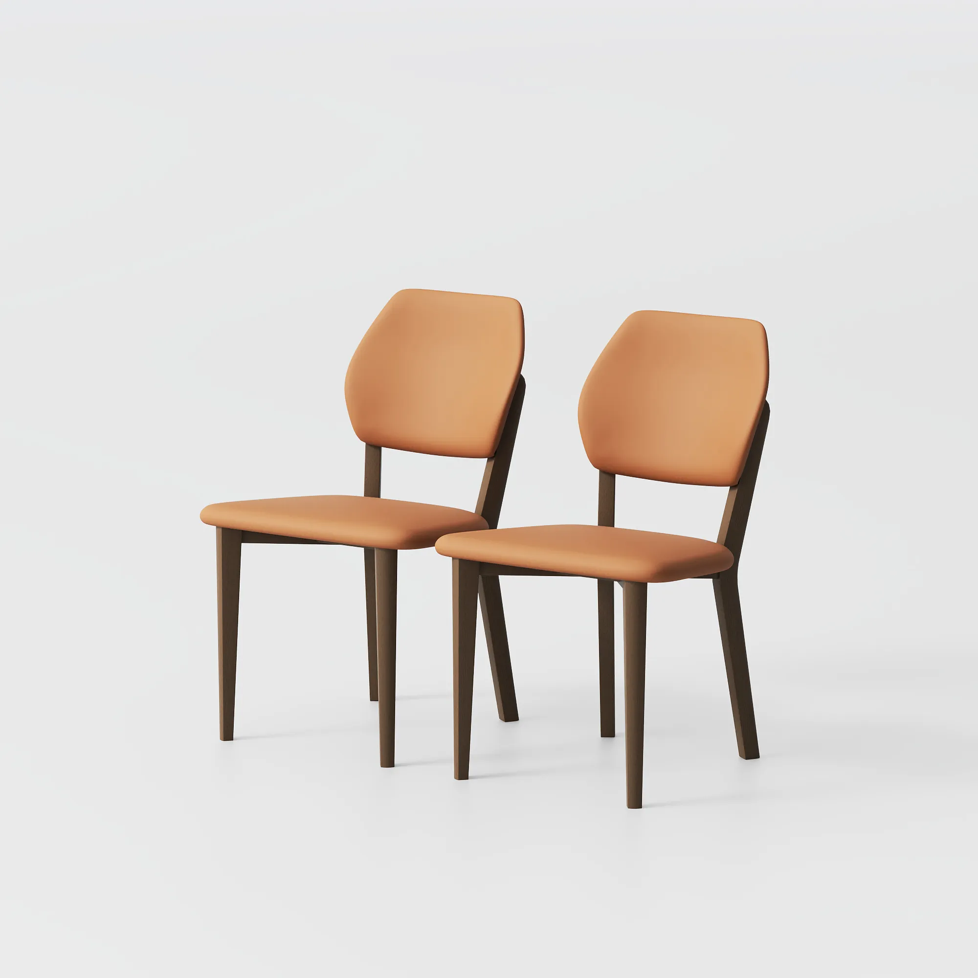 Mid-Century Modern Walnut Wood Dining Chair