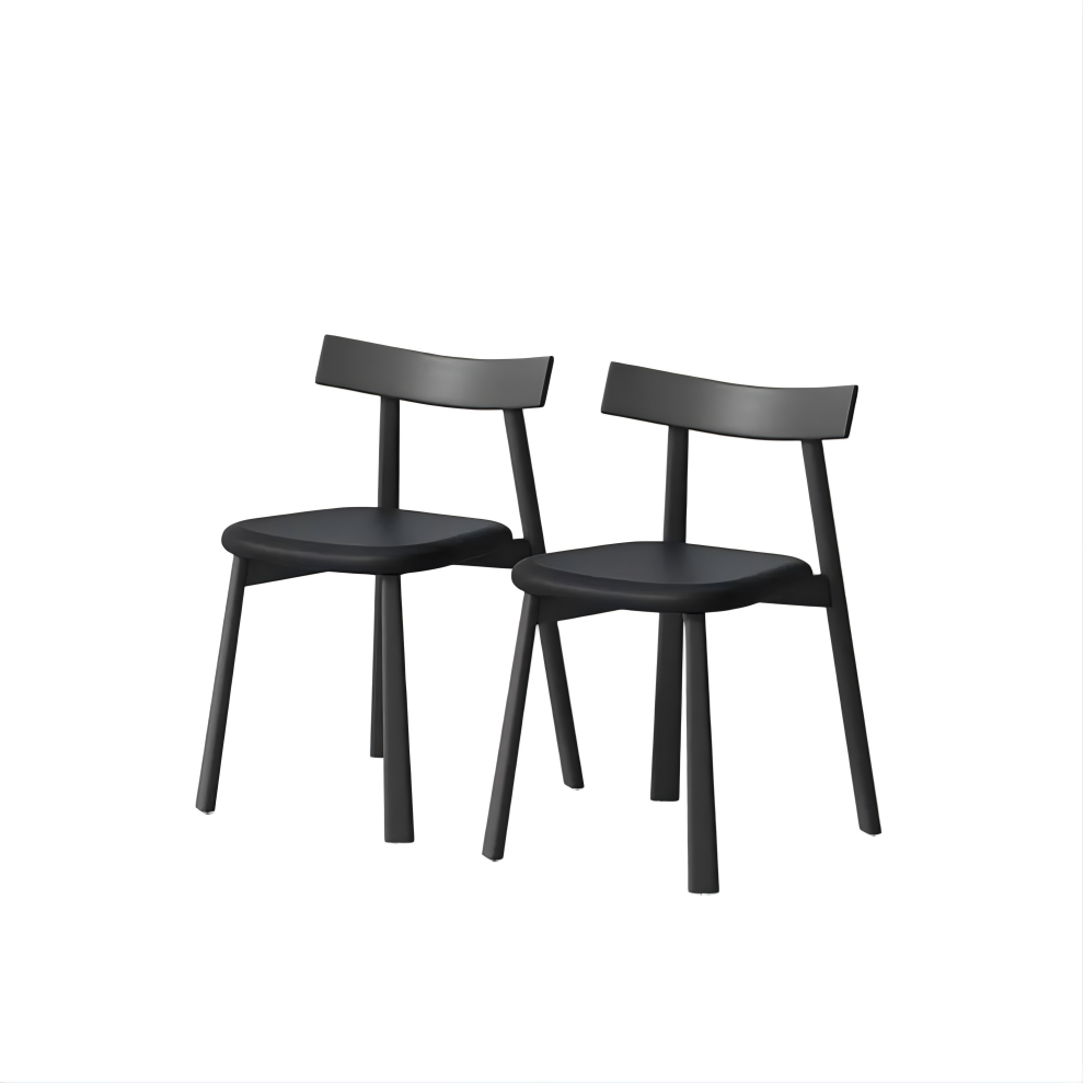 Mid-Century Modern Solid Wood Dining Chair