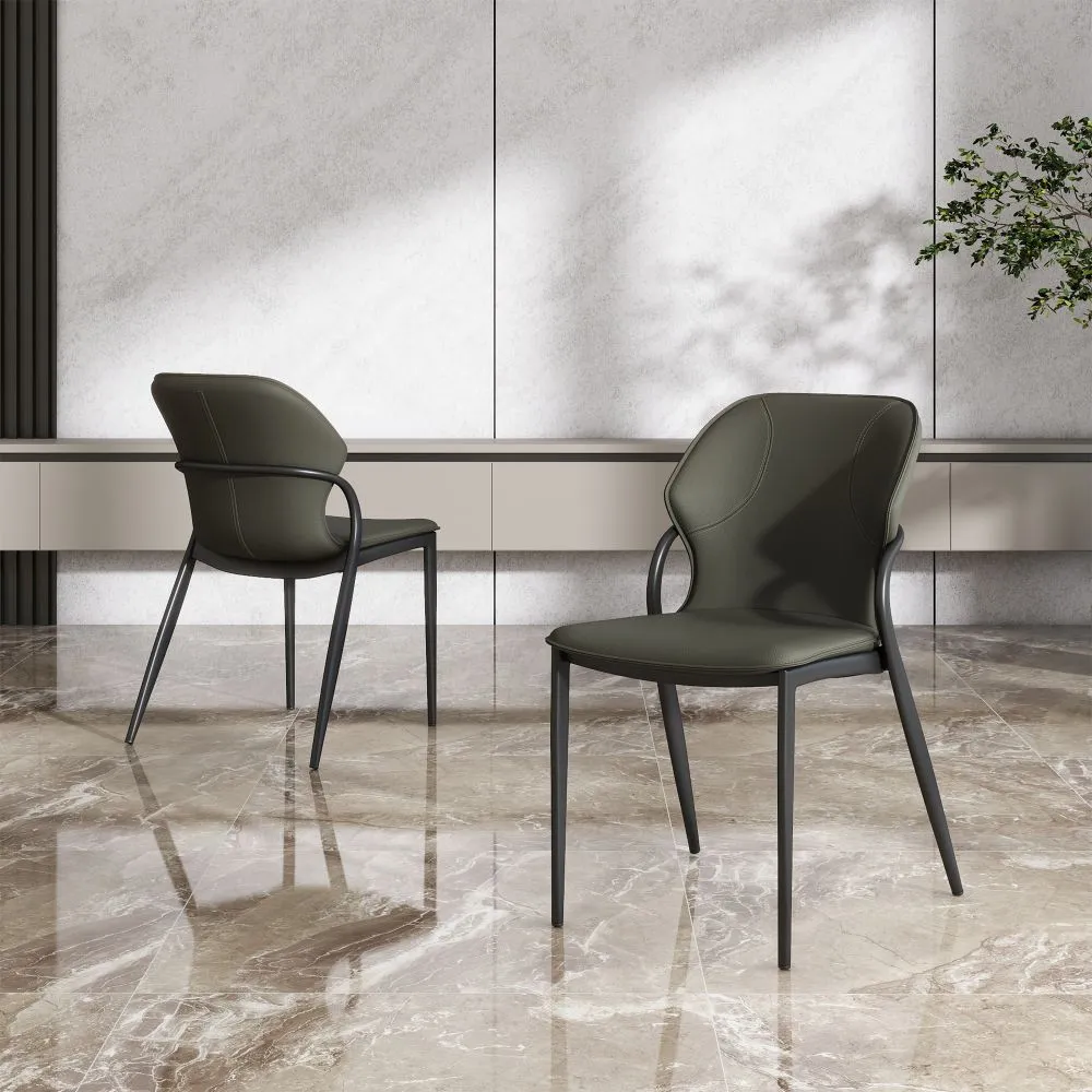 Contemporary Gray Wingback Dining Chairs Contemporary Gray Wingback Dining Chairs