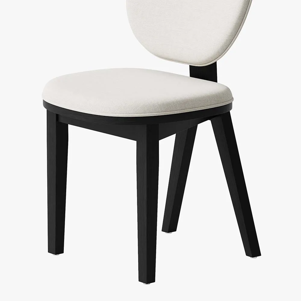 Mid-Century Modern Upholstered Linen Dining Chair