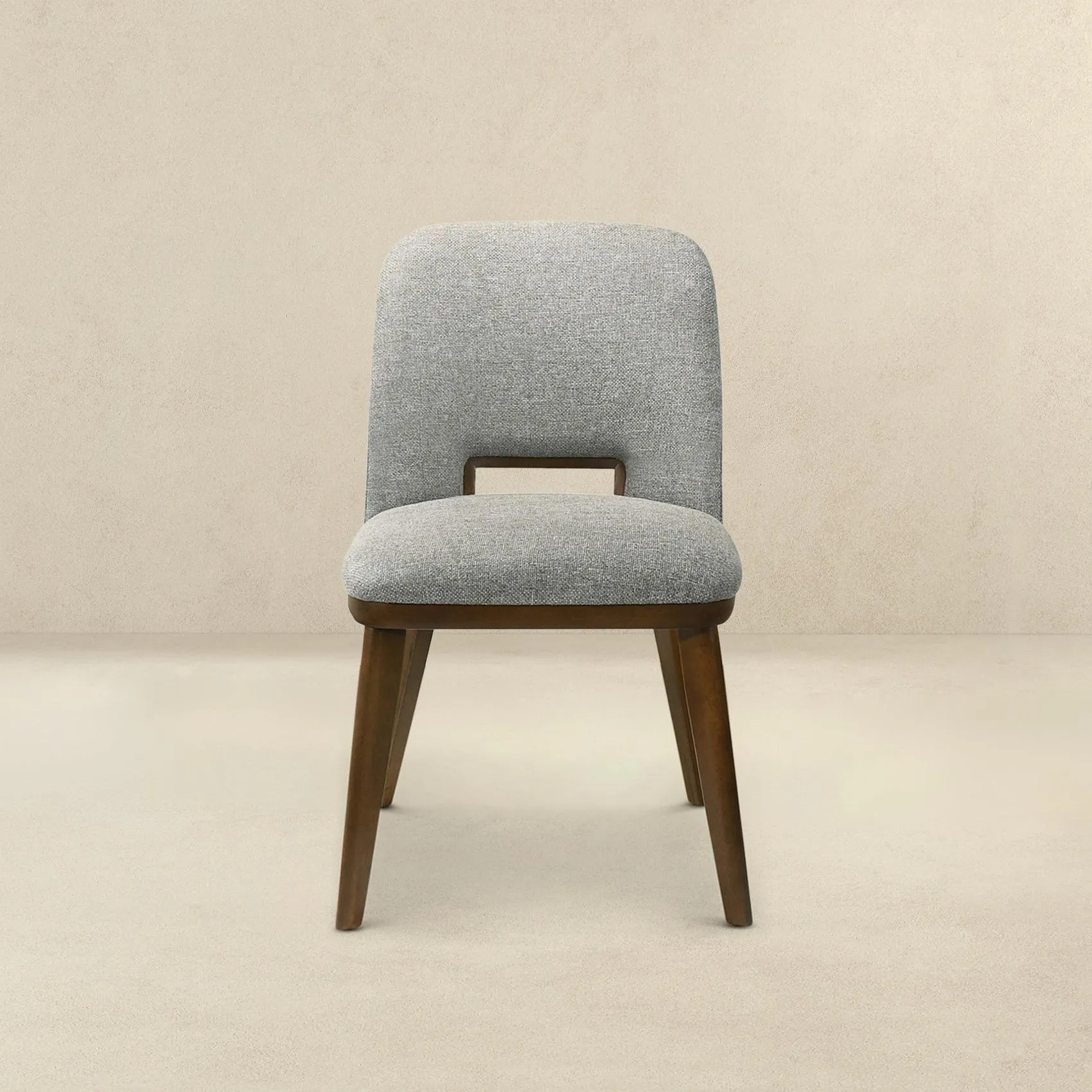 Mid-Century Modern Upholstered Wood Dining Chairs