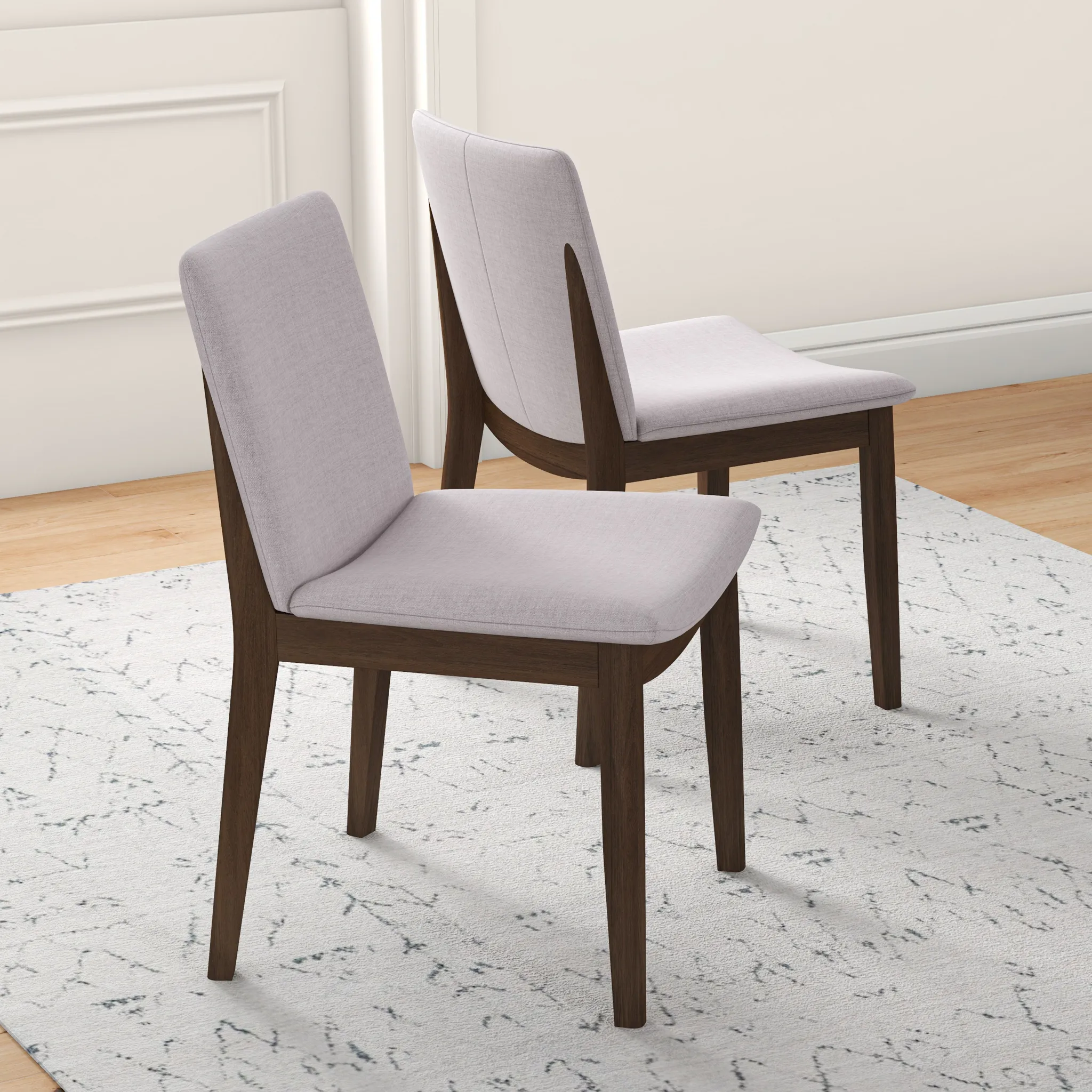 Mid-Century Modern Upholstered Wood Dining Chairs Mid-Century Modern Upholstered Wood Dining Chairs