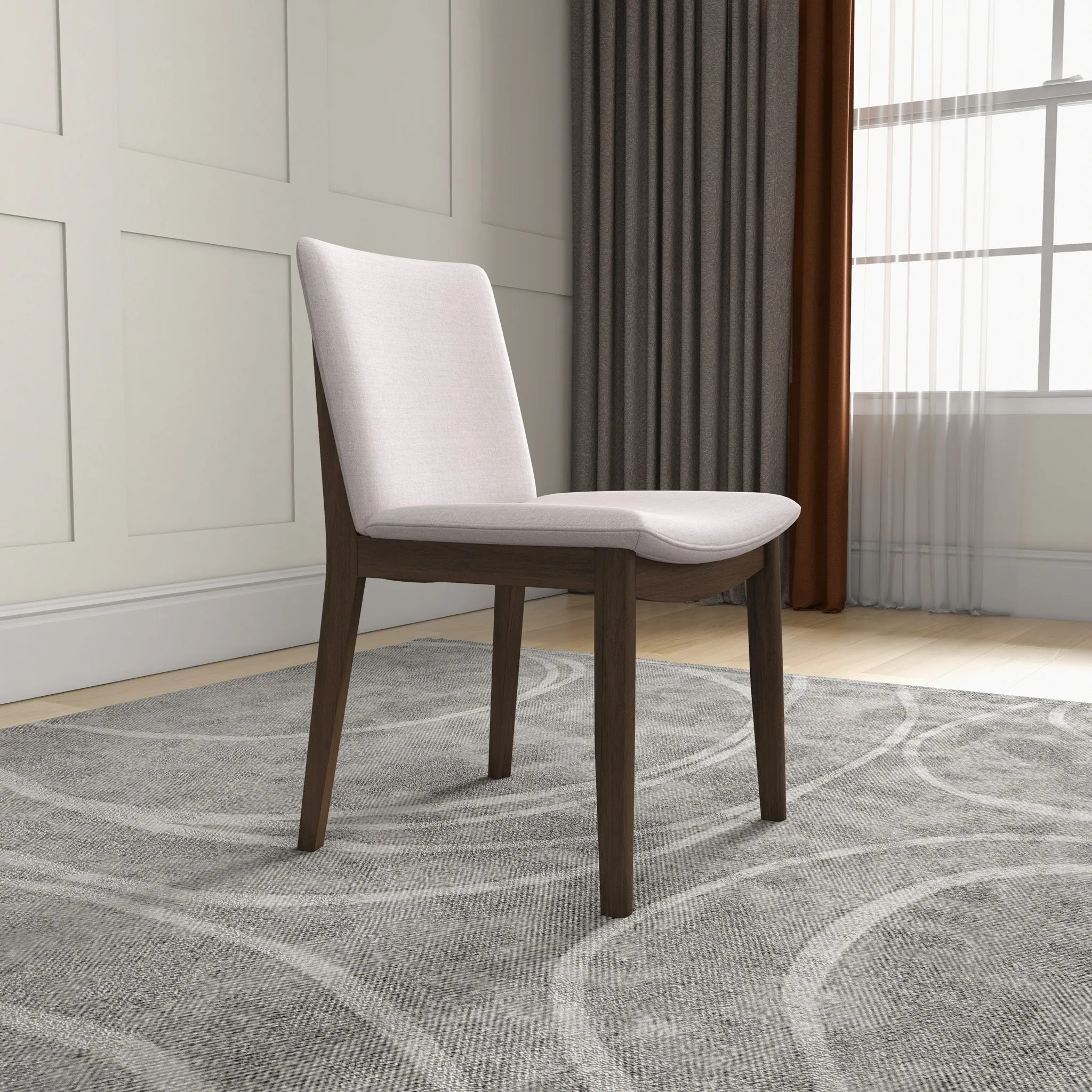 Mid-Century Modern Upholstered Wood Dining Chairs Mid-Century Modern Upholstered Wood Dining Chairs