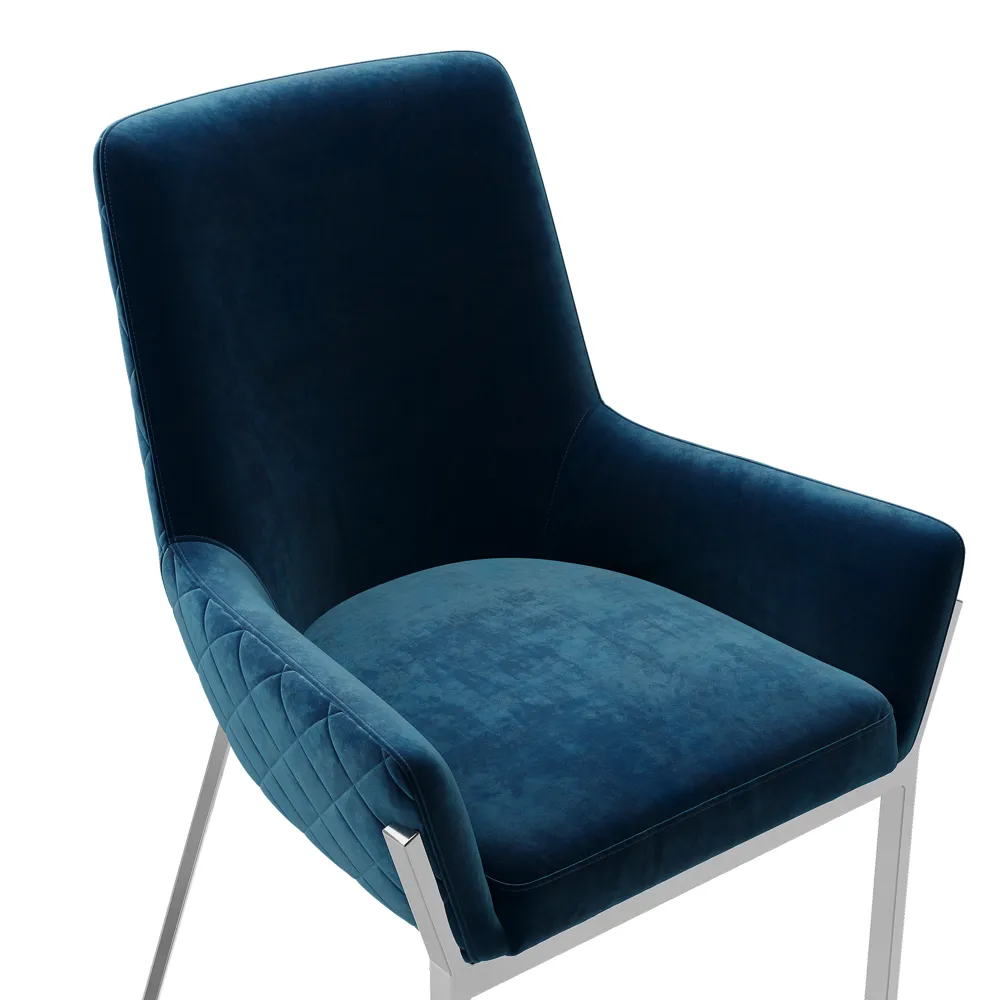 Contemporary Blue Velvet Dining Chairs Contemporary Blue Velvet Dining Chairs
