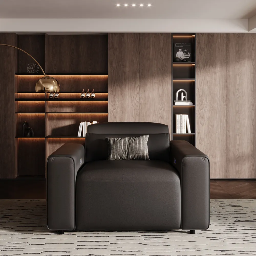 Leather Recliner Sofa Chair with Adjustable Headrest Leather Recliner Sofa Chair with Adjustable Headrest
