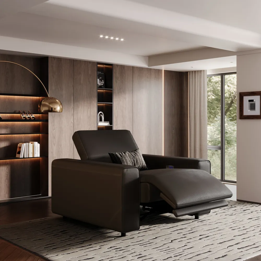 Leather Recliner Sofa Chair with Adjustable Headrest Leather Recliner Sofa Chair with Adjustable Headrest
