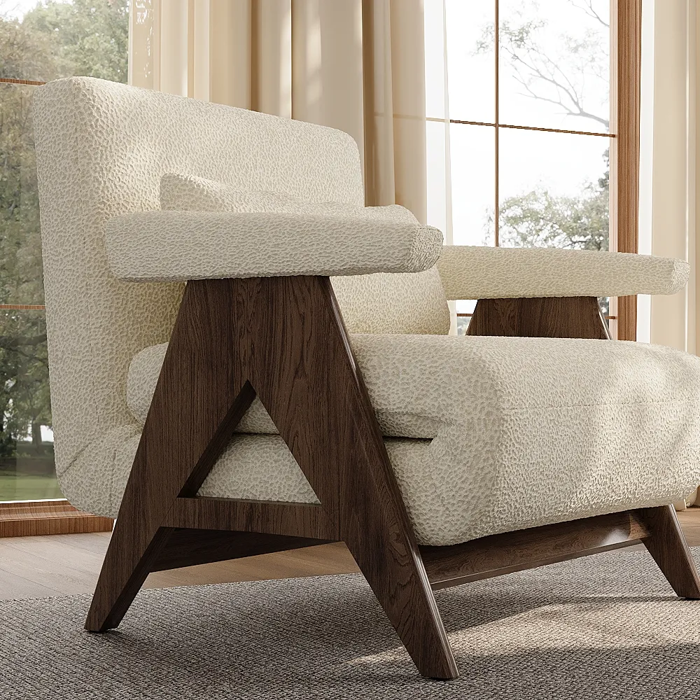 Mid-Century Modern Lounge Chair Sofa Bed with Adjustable Backrest Mid-Century Modern Lounge Chair Sofa Bed with Adjustable Backrest