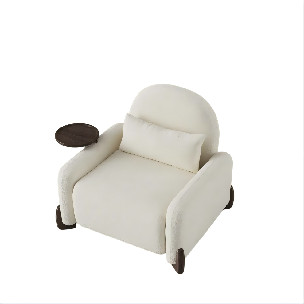 Convertible Sofa Bed with Manual Recliner & Side Tray Convertible Sofa Bed with Manual Recliner & Side Tray