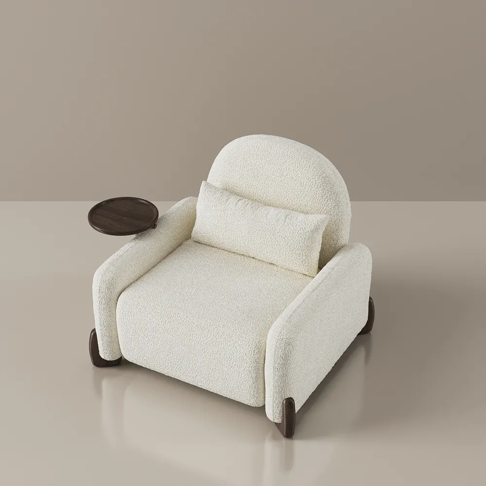 Convertible Sofa Bed with Manual Recliner & Side Tray Convertible Sofa Bed with Manual Recliner & Side Tray